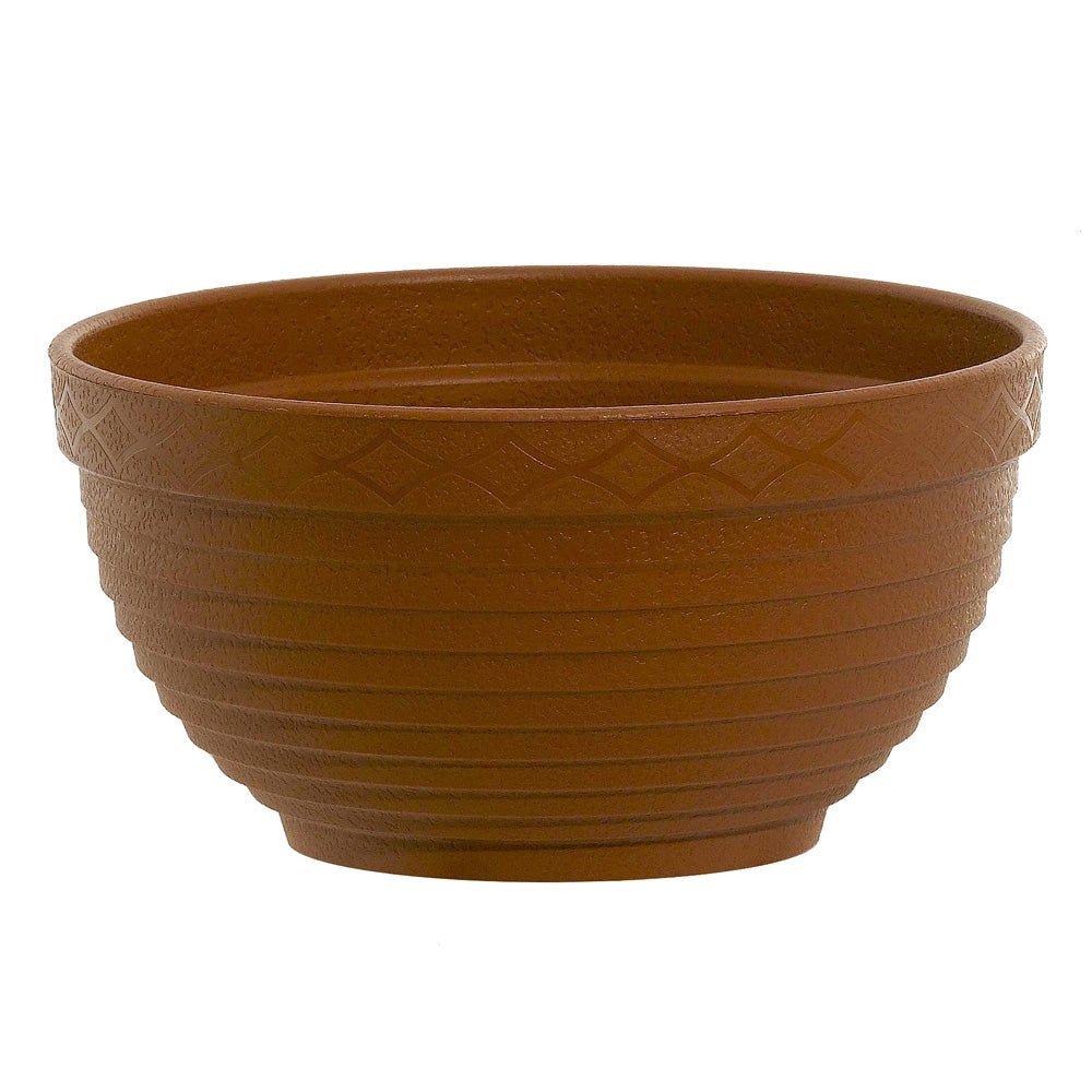 Doniczka plastikowa Misa 22.5x22.5 cm brązowa Prosperplast