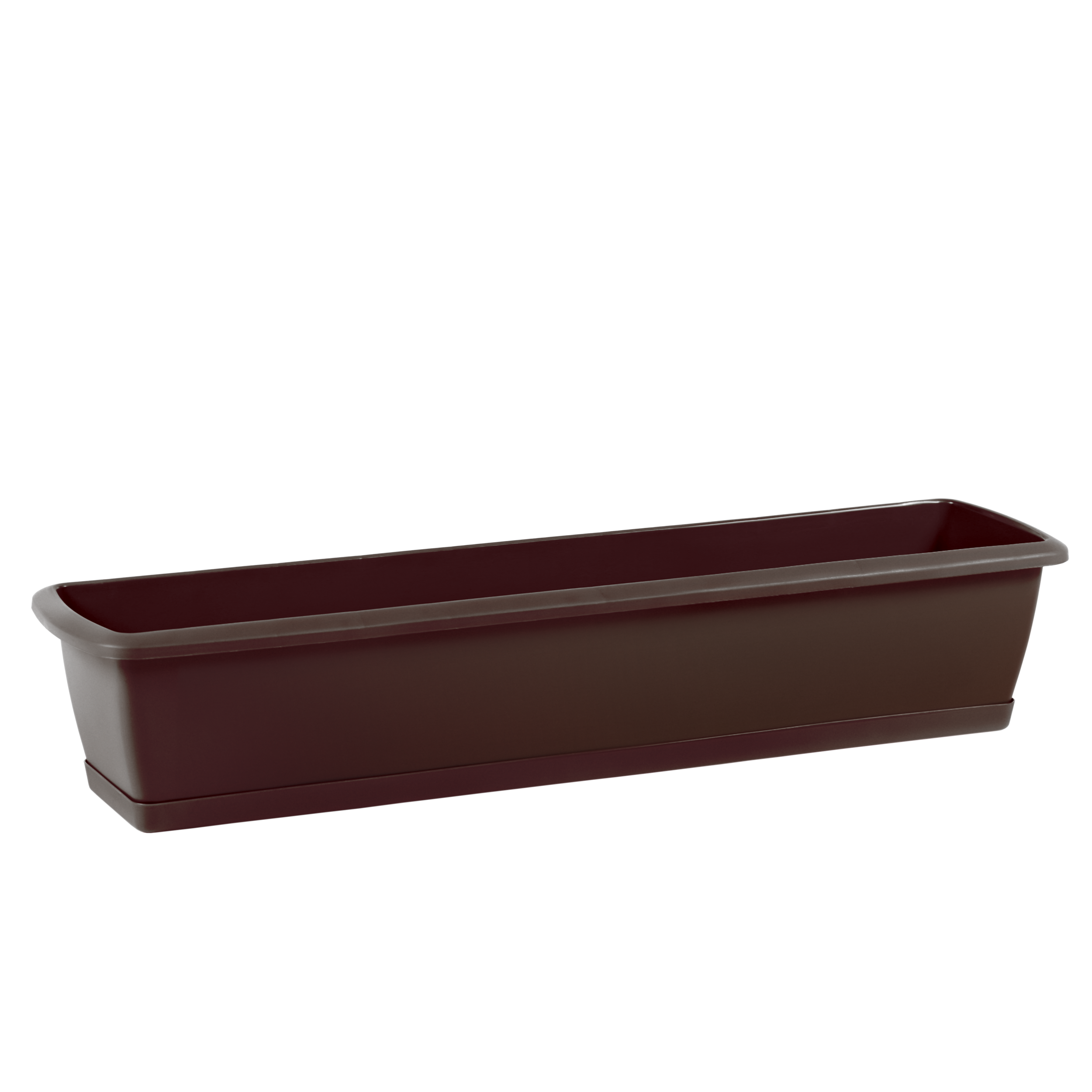 Skrzynka balkonowa 80x18.4 cm brązowa z podstawką Prosperplast