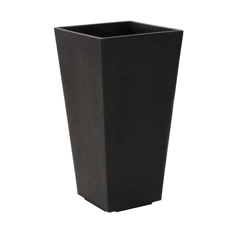 Donica wysoka Sonata 36x36 cm czarna gumowa Tierra Verde