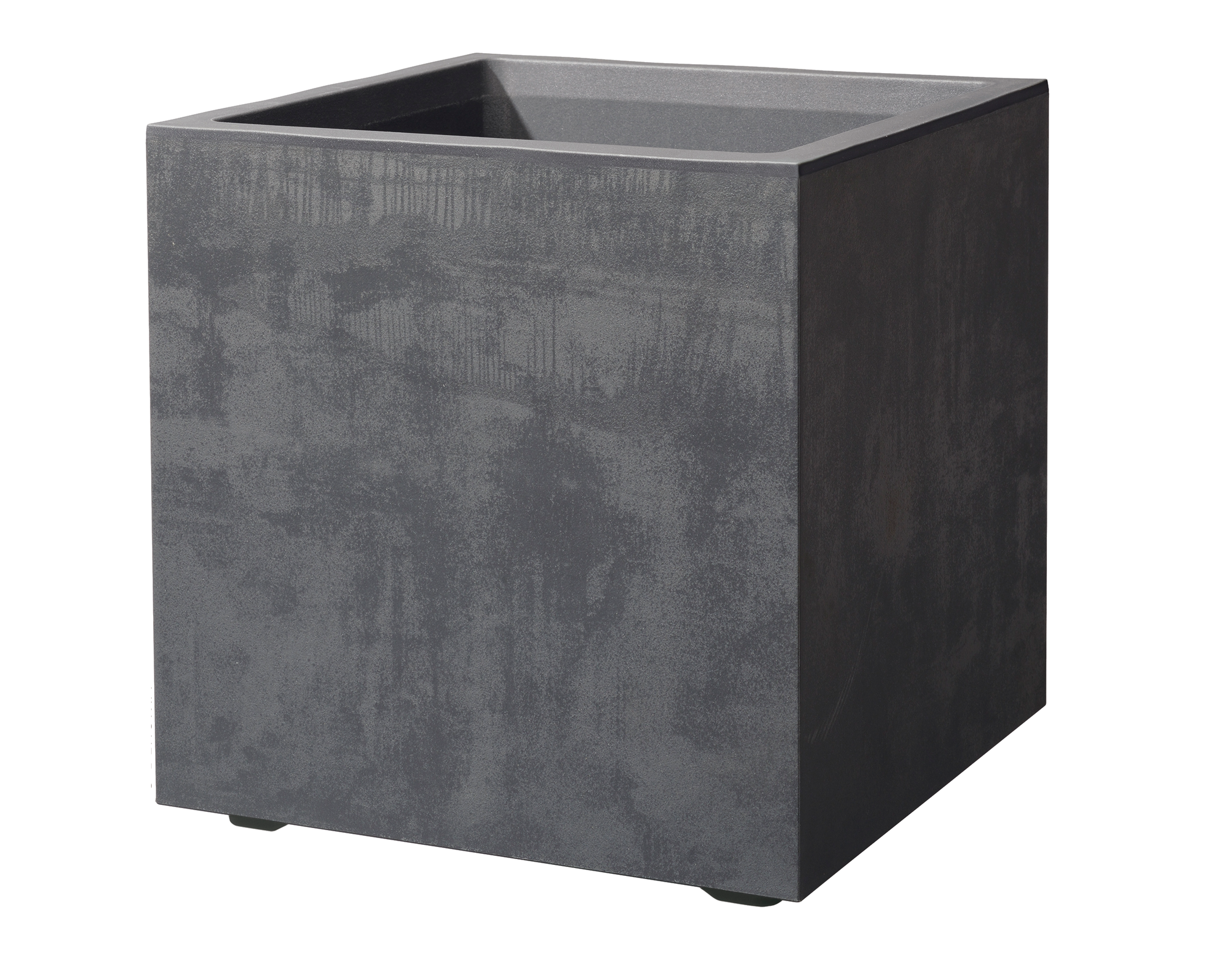 Donica ze zbiornikiem Cubo 25x25 cm antracyt Deroma