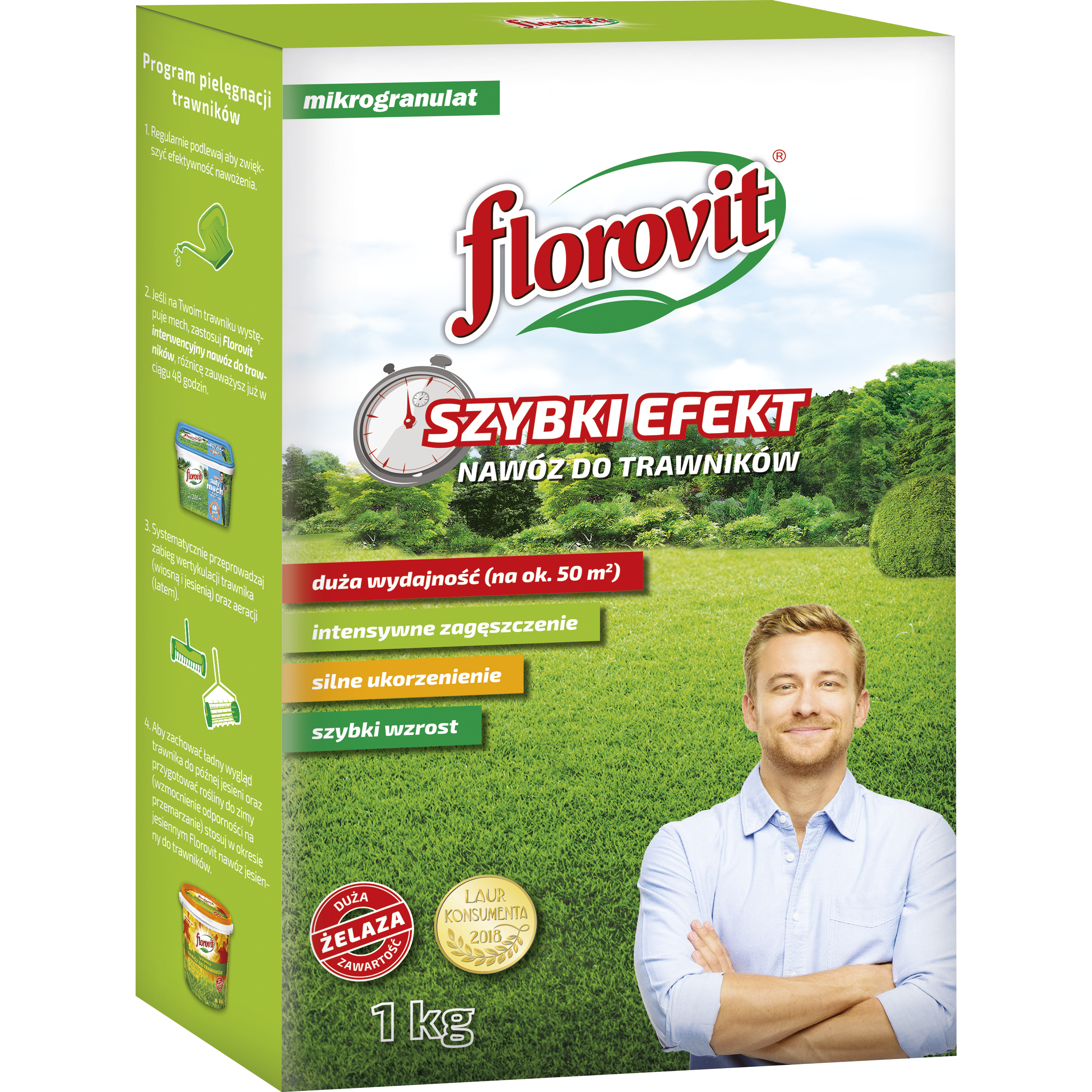Nawóz do trawnika Szybki efekt 1kg Florovit