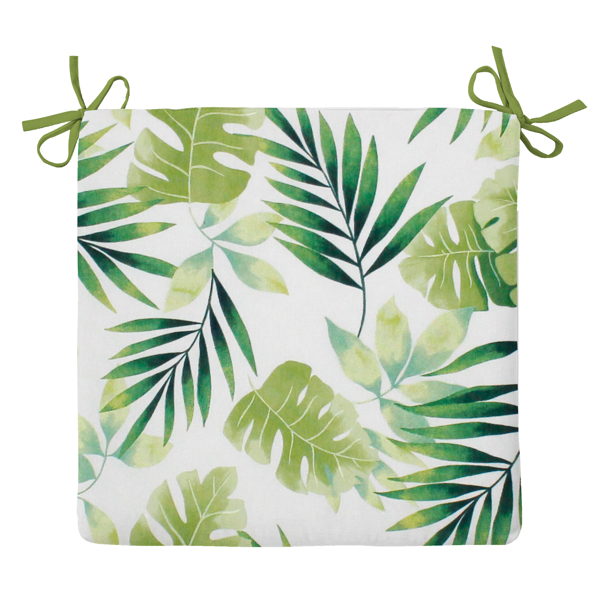 Poduszka na krzesło Mia Leaves zielona 40 x 40 x 2 cm