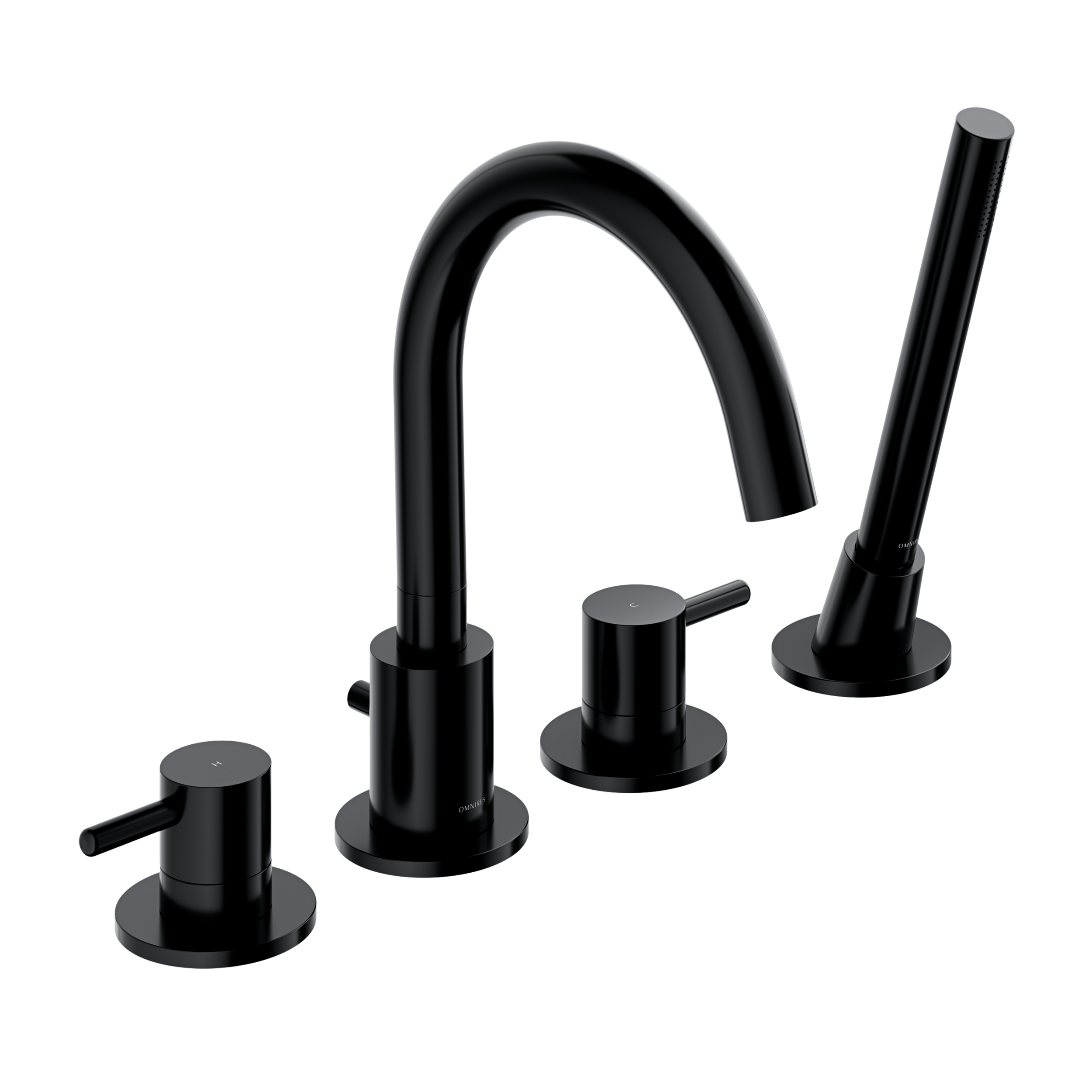 Bateria wannowa czarna Simplon 4-Otw. Omnires
