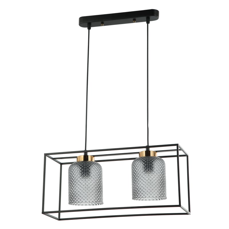 Lampa wisząca Sinela 2 x E27 czarna Italux