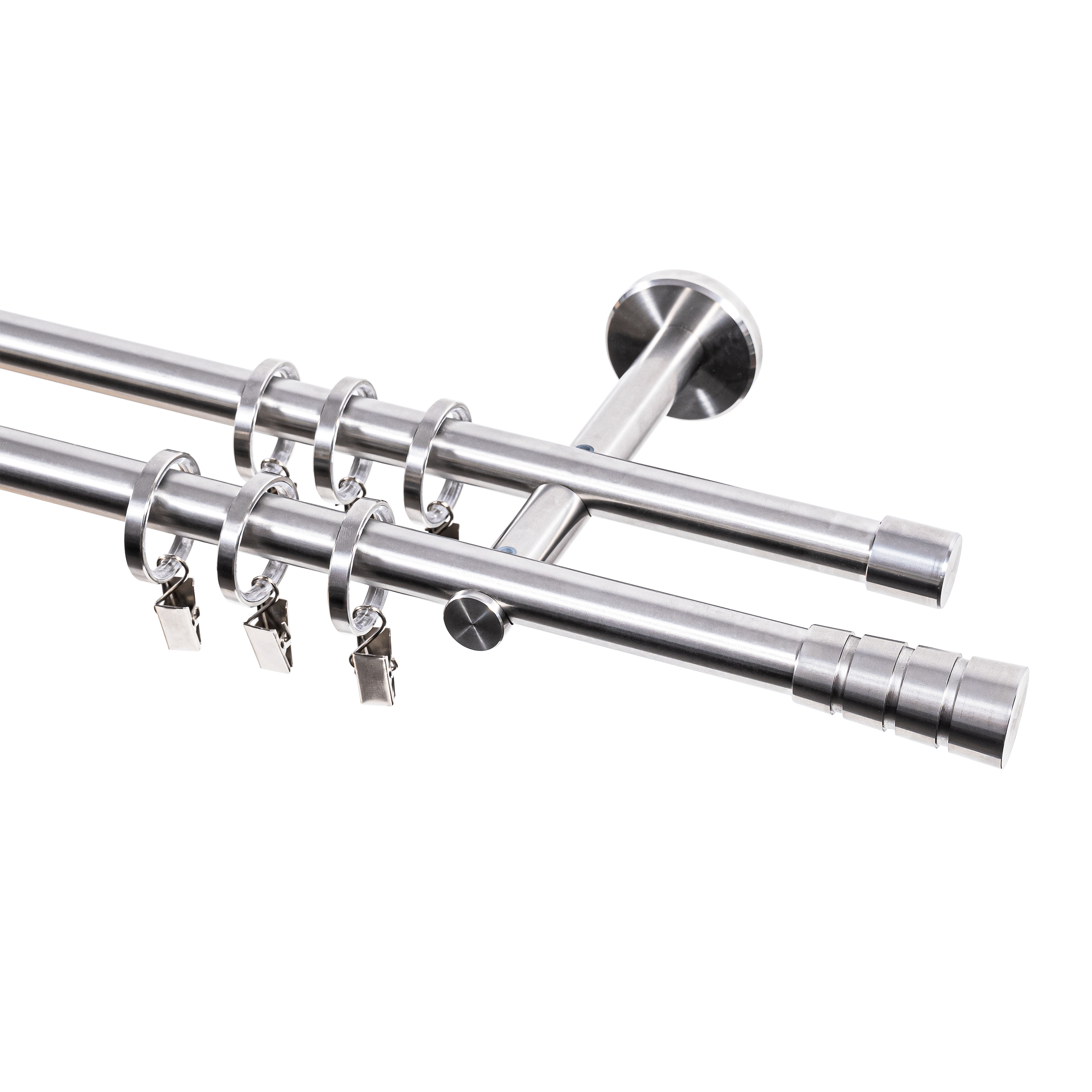Karnisz Inox 160 cm podwójny stal nierdzewna 16 mm