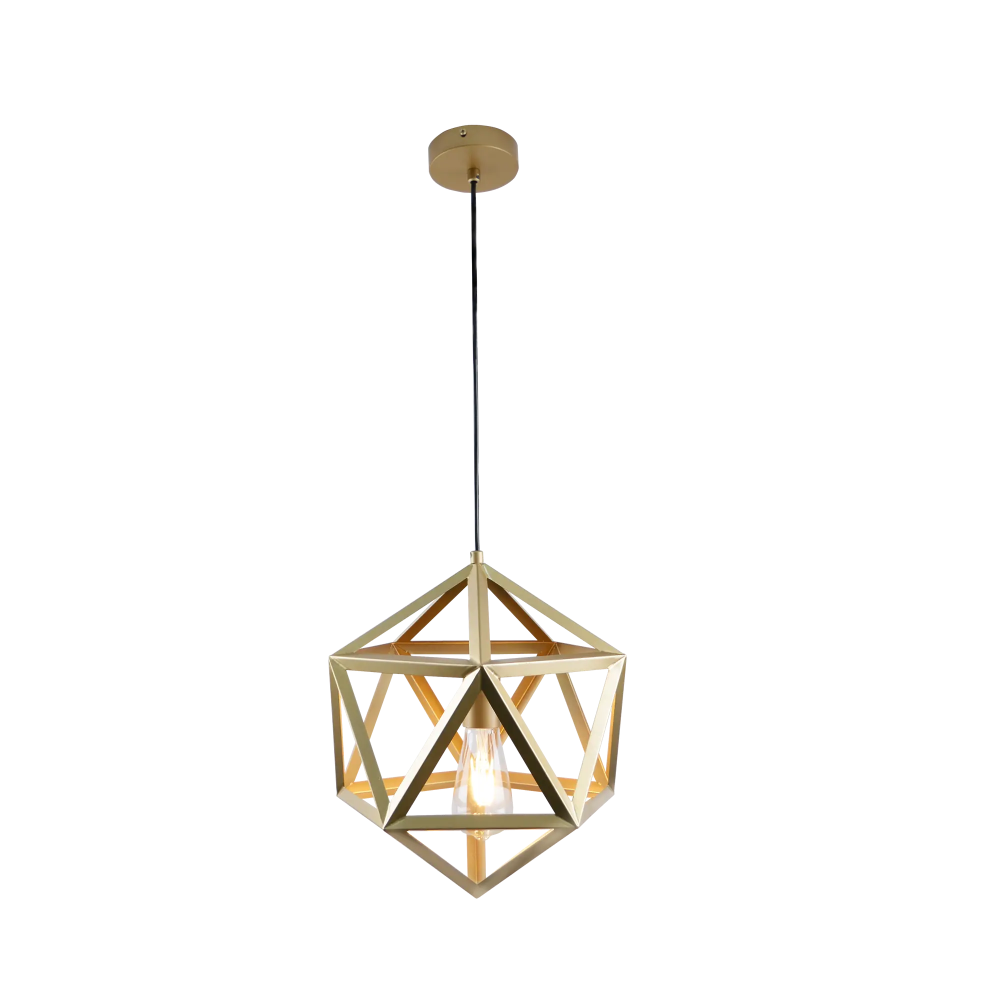 Lampa wisząca Denmark E27 złota Polux