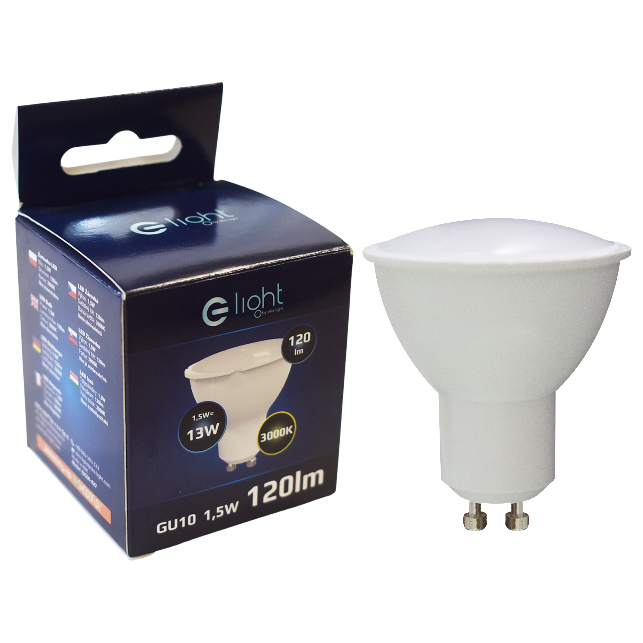 Żarówka LED GU10 (230 V) 1.5 W 120 lm Ciepła biel Eko-Light
