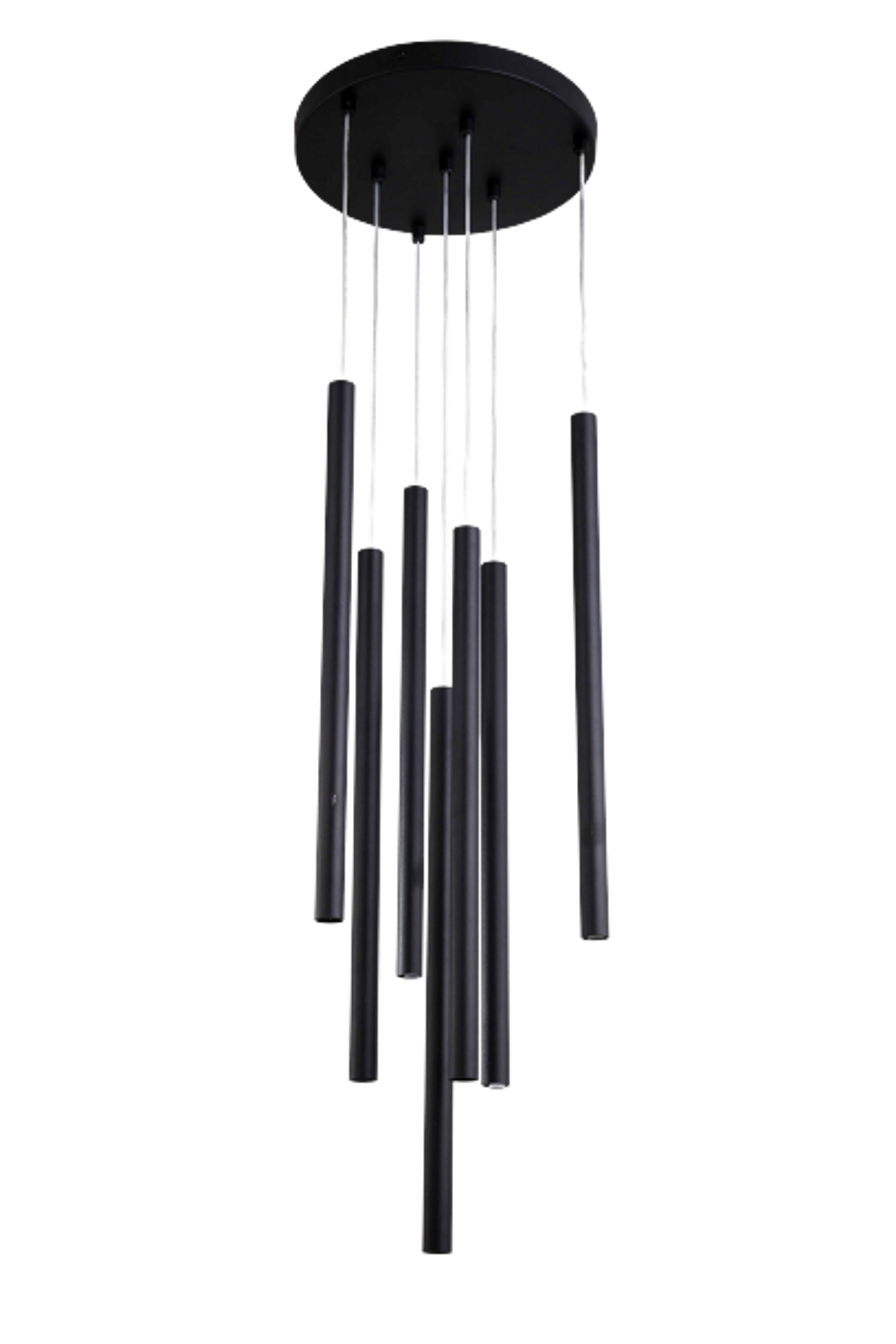 Lampa wisząca Lungo czarna 7 x G9 Light Prestige
