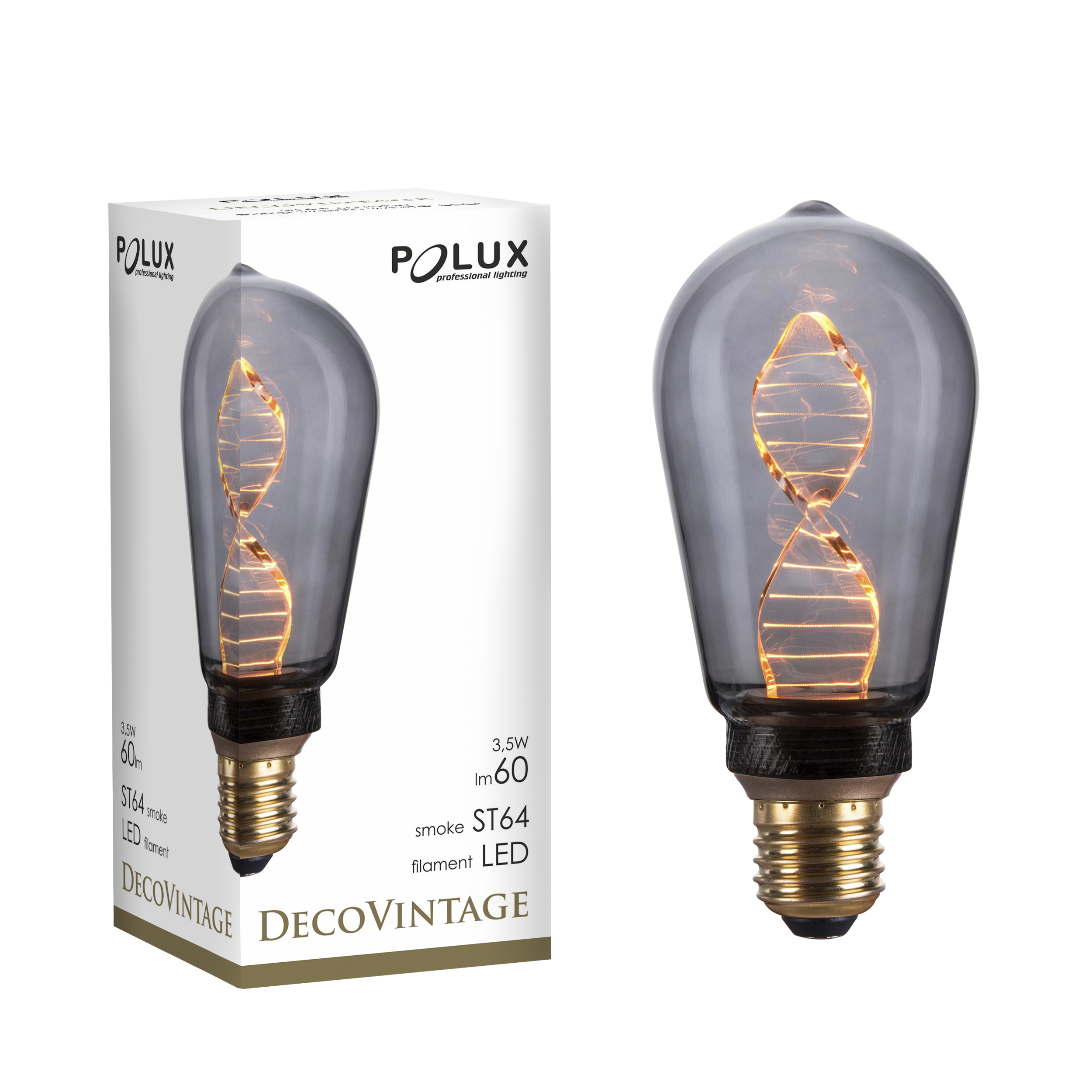 Żarówka dekoracyjna LED E27 3.5 W 60 lm czarna Polux