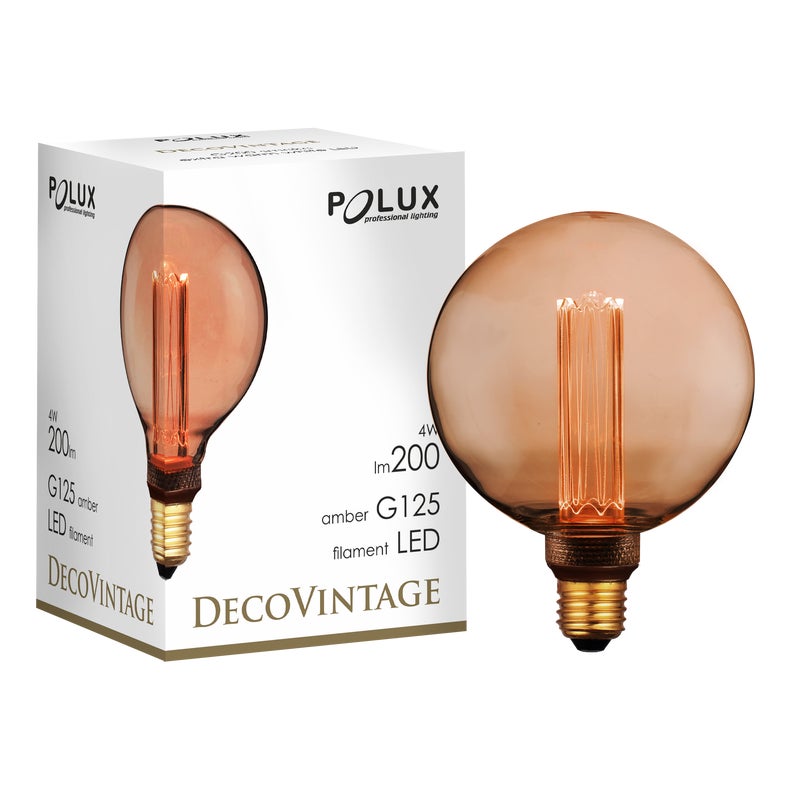 Żarówka dekoracyjna LED E27 4 W 200 lm bursztynowa Polux