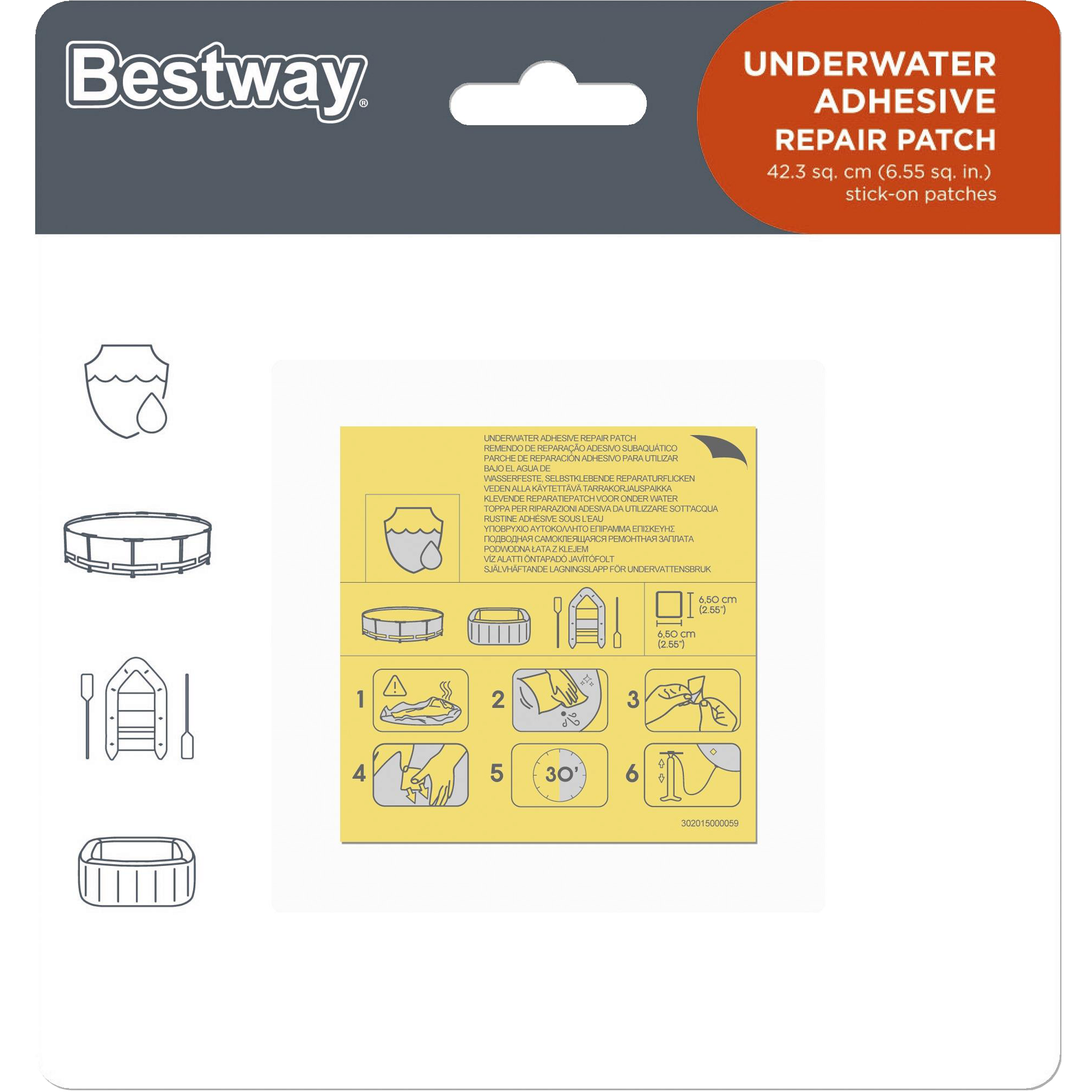 Łatka naprawcza do wykładziny basenowej Bestway 62091