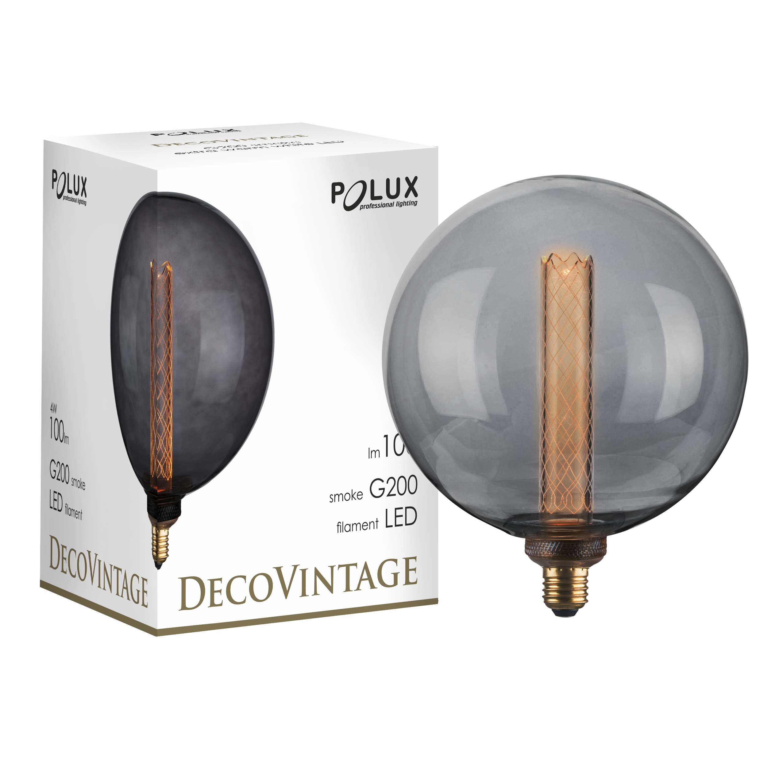 Żarówka dekoracyjna LED E27 4 W 100 lm czarna Polux
