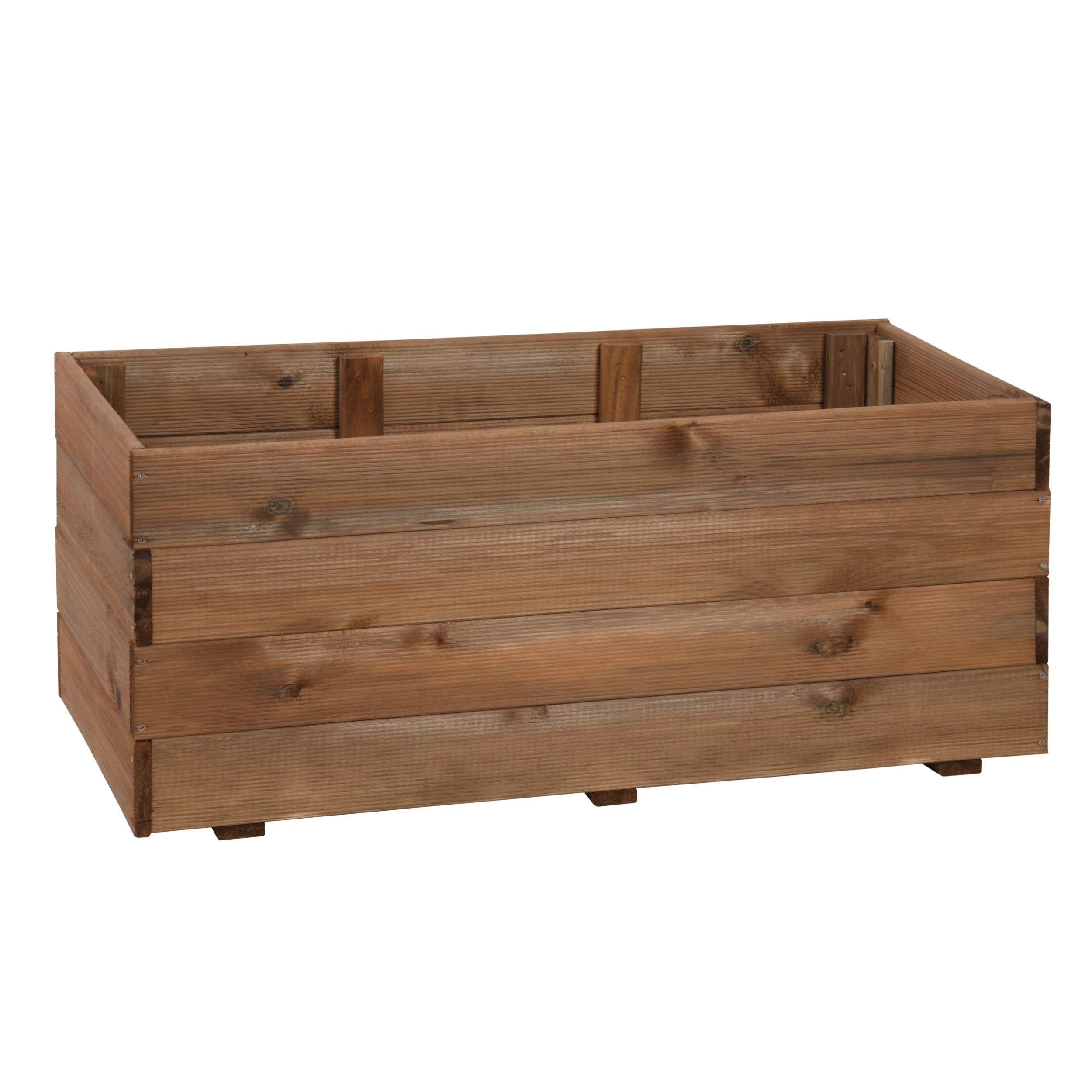 Donica duża drewniana Nive 90x40x37 cm brązowa Naterial