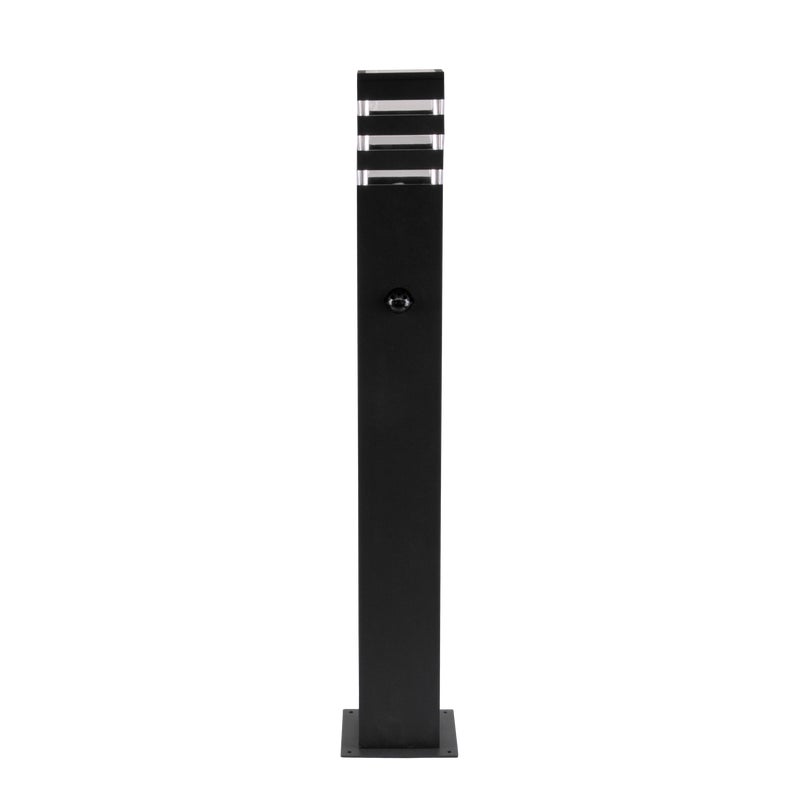 Lampa zewnętrzna ogrodowa słupek Teksas z czujnikiem E27 74 cm grafit IP44 Goldlux