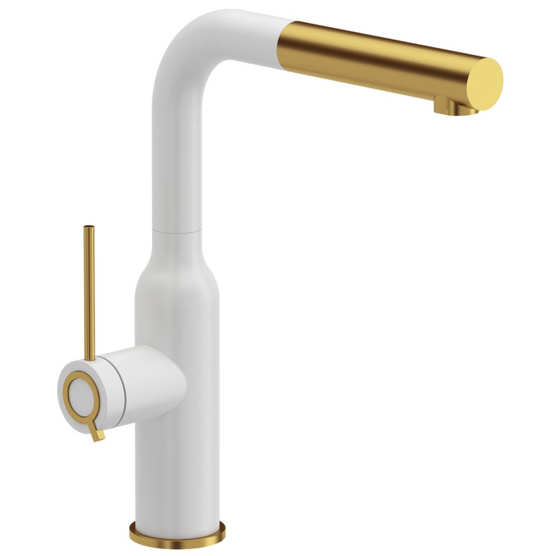 Bateria kuchenna Angelina Quadron biało złota U 31 cm