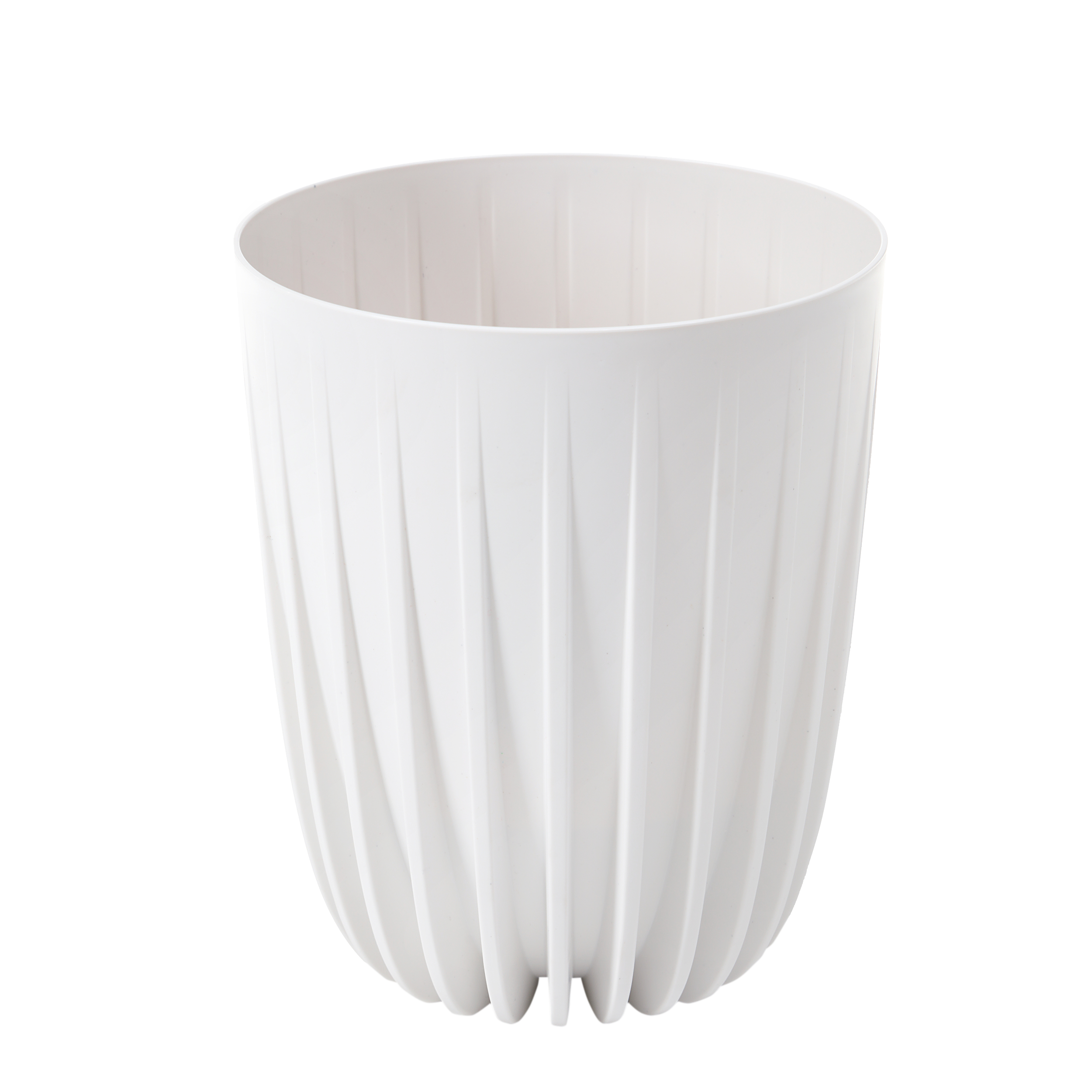 Doniczka plastikowa Mira śr.19 cm biała Lamela