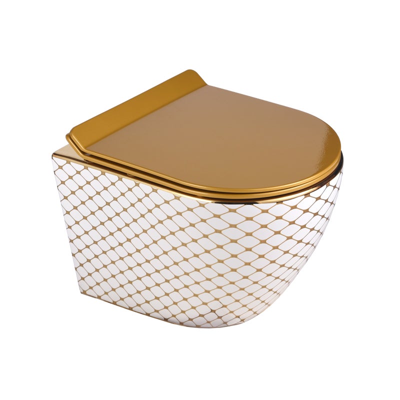 Miska WC wisząca Alice II Checked Gold Domino
