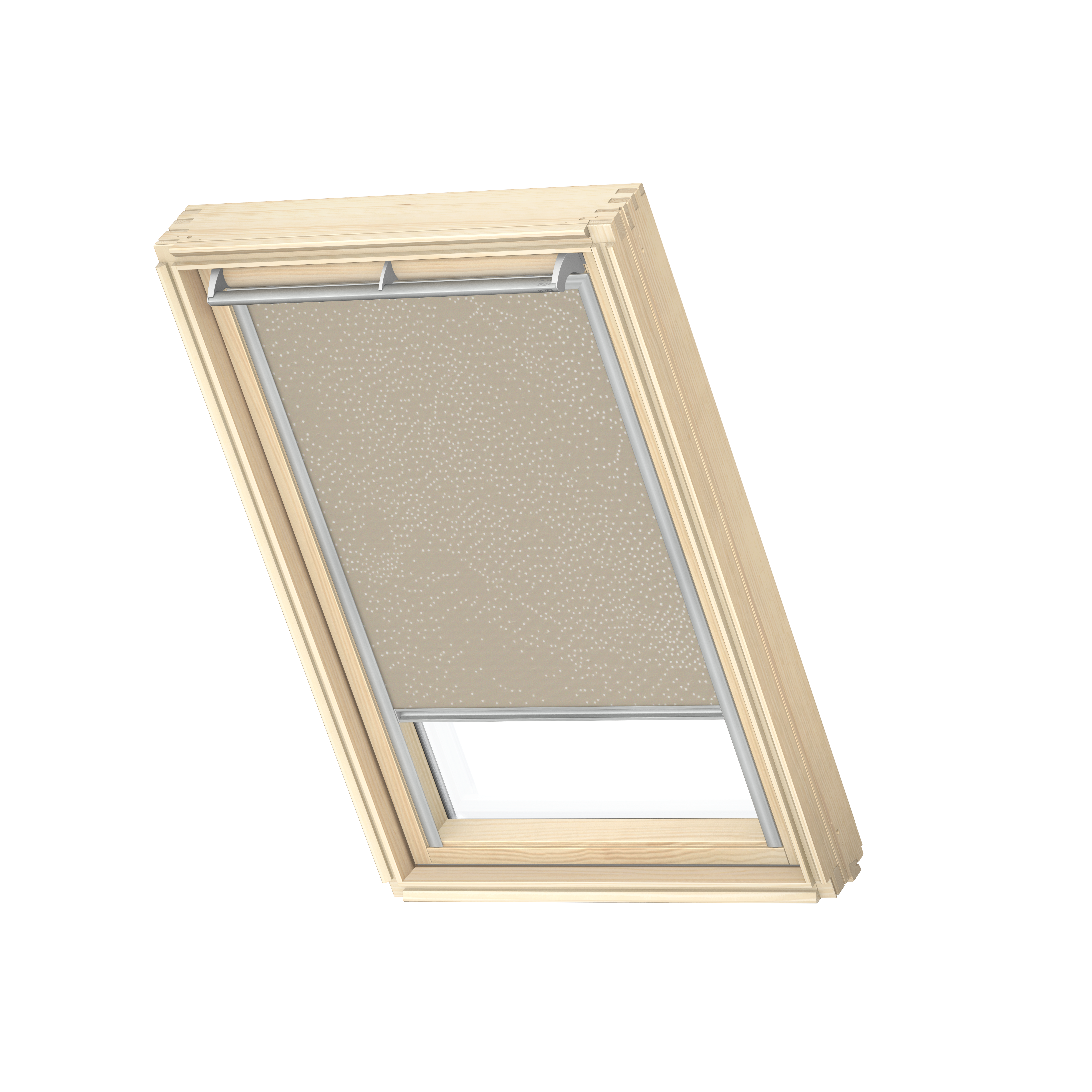 Roleta zaciemniająca do okna dachowego 78x118 cm beżowa z aluminiową ramą Velux