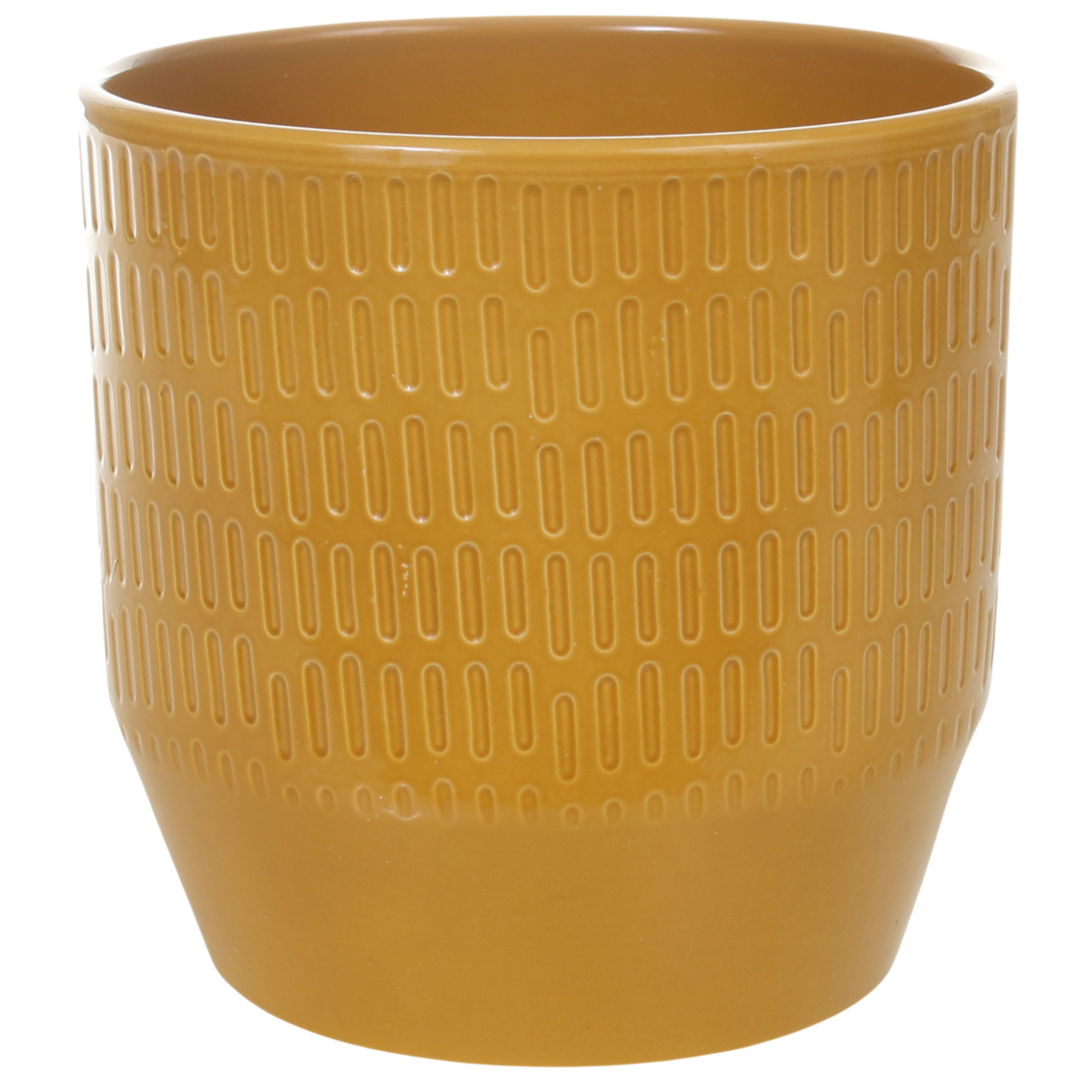 Osłonka doniczki ceramiczna 12cm brązowa Cermax