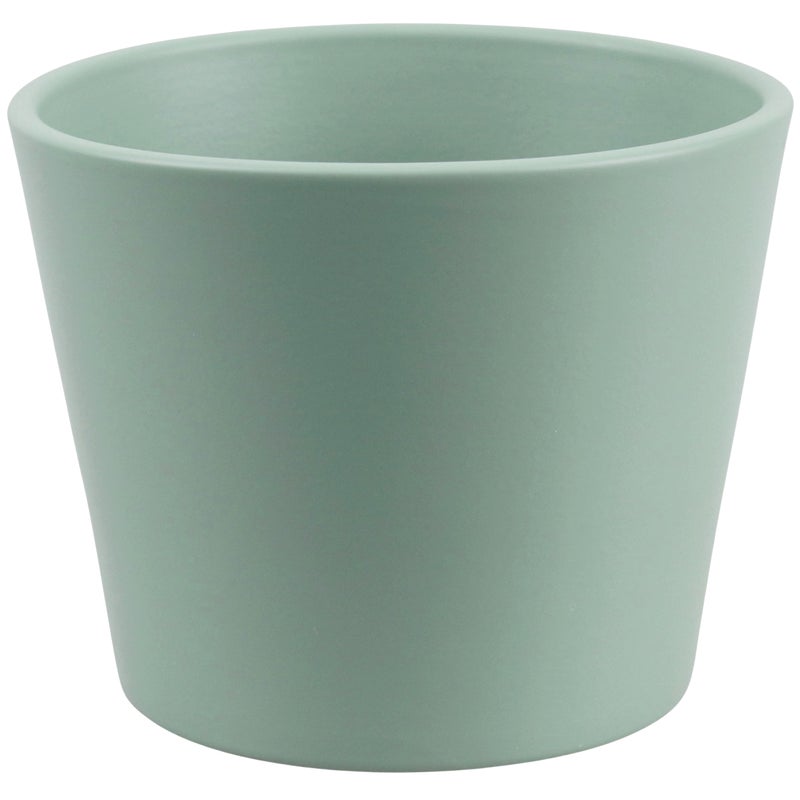 Osłonka doniczki ceramiczna Prymula 11.5cm zielona Cermax