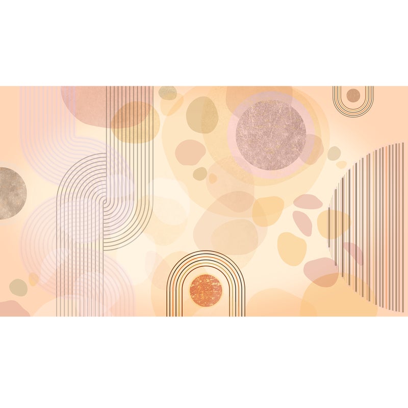 Mural Caramel modern kształty 500 x 280 cm struktura Art