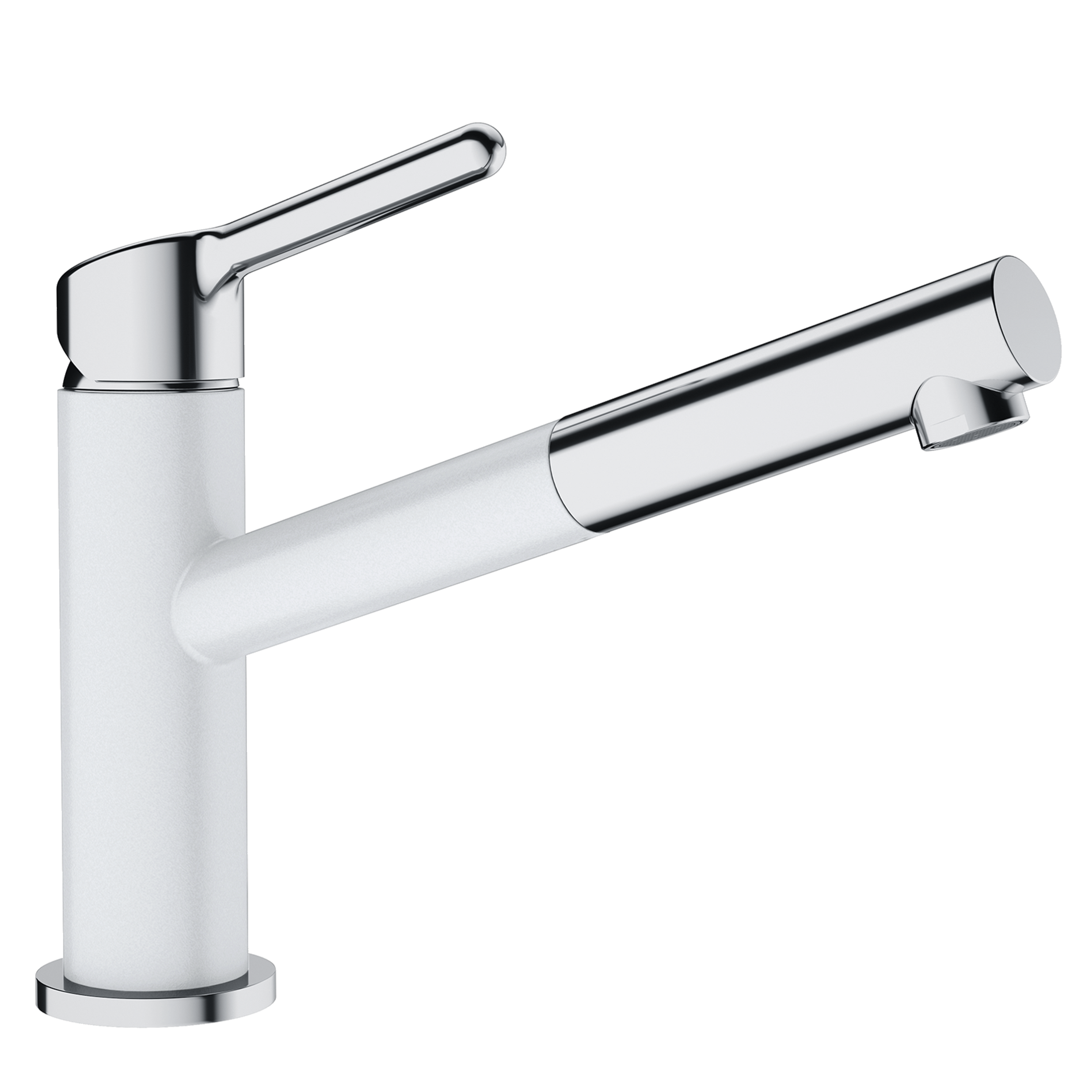 Bateria kuchenna z wyciąganą wylewką K 21 cm Orbit Biała Franke