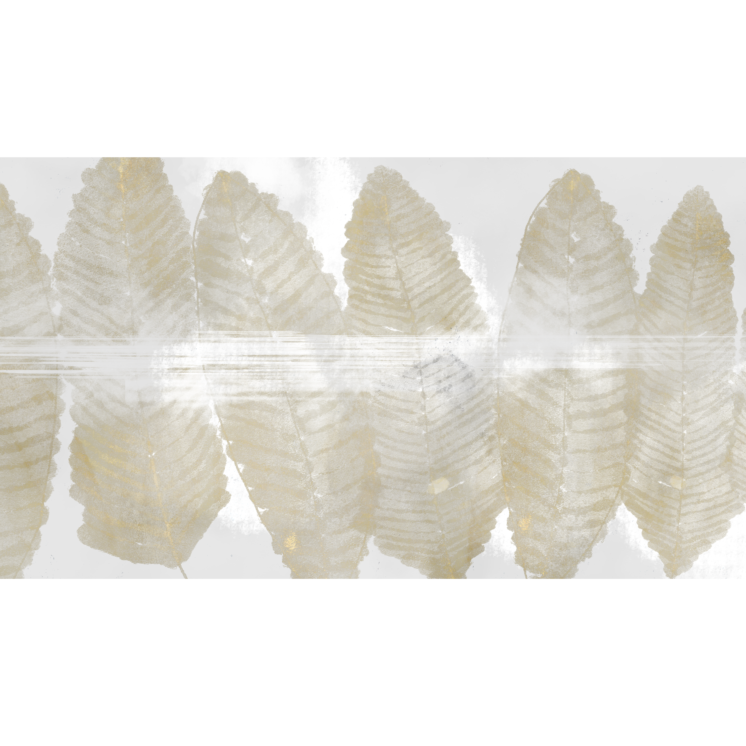 Mural Wings boho beżowo-złoty 500 x 280 cm struktura Art