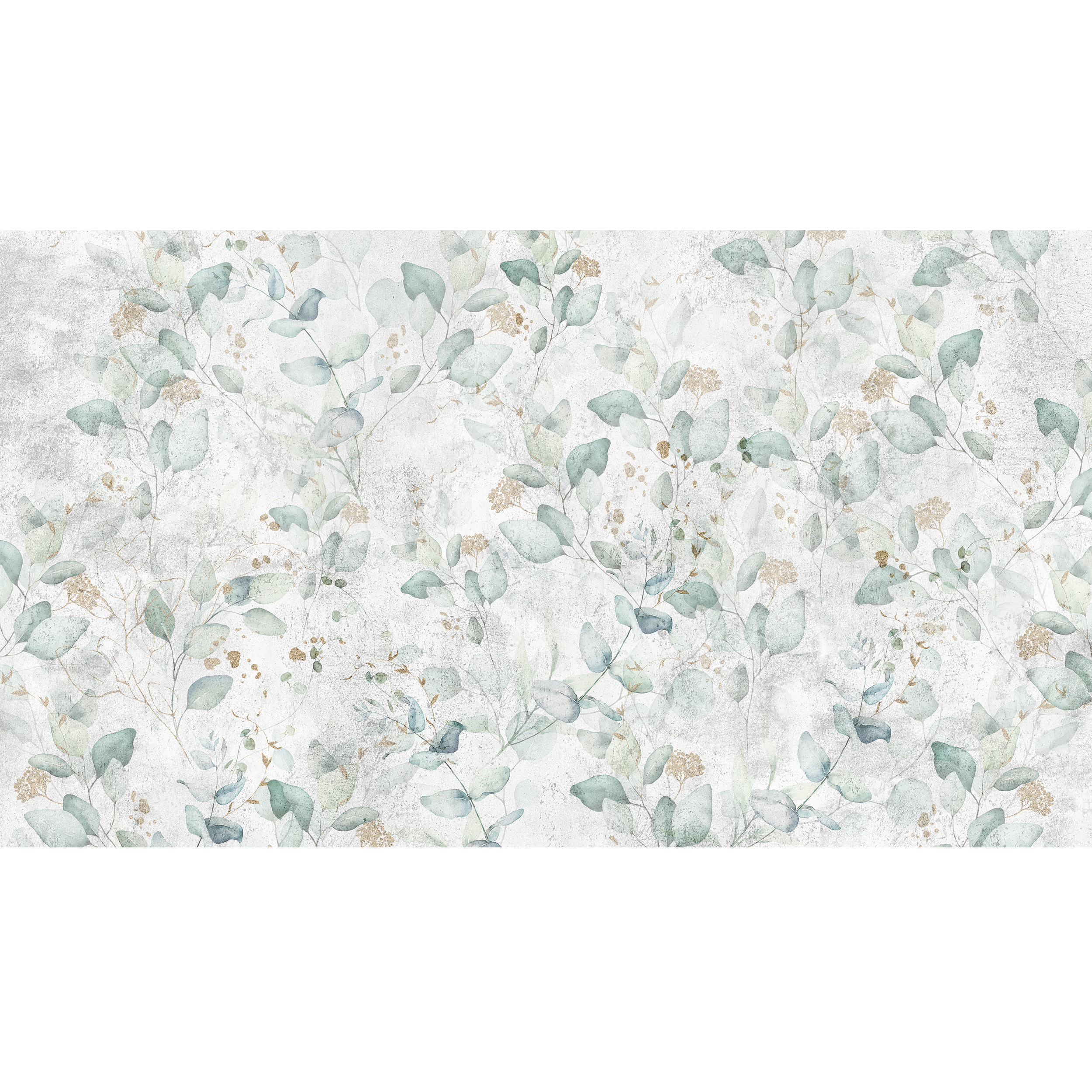 Mural Leaves listki zielony 500 x 280 cm struktura Art