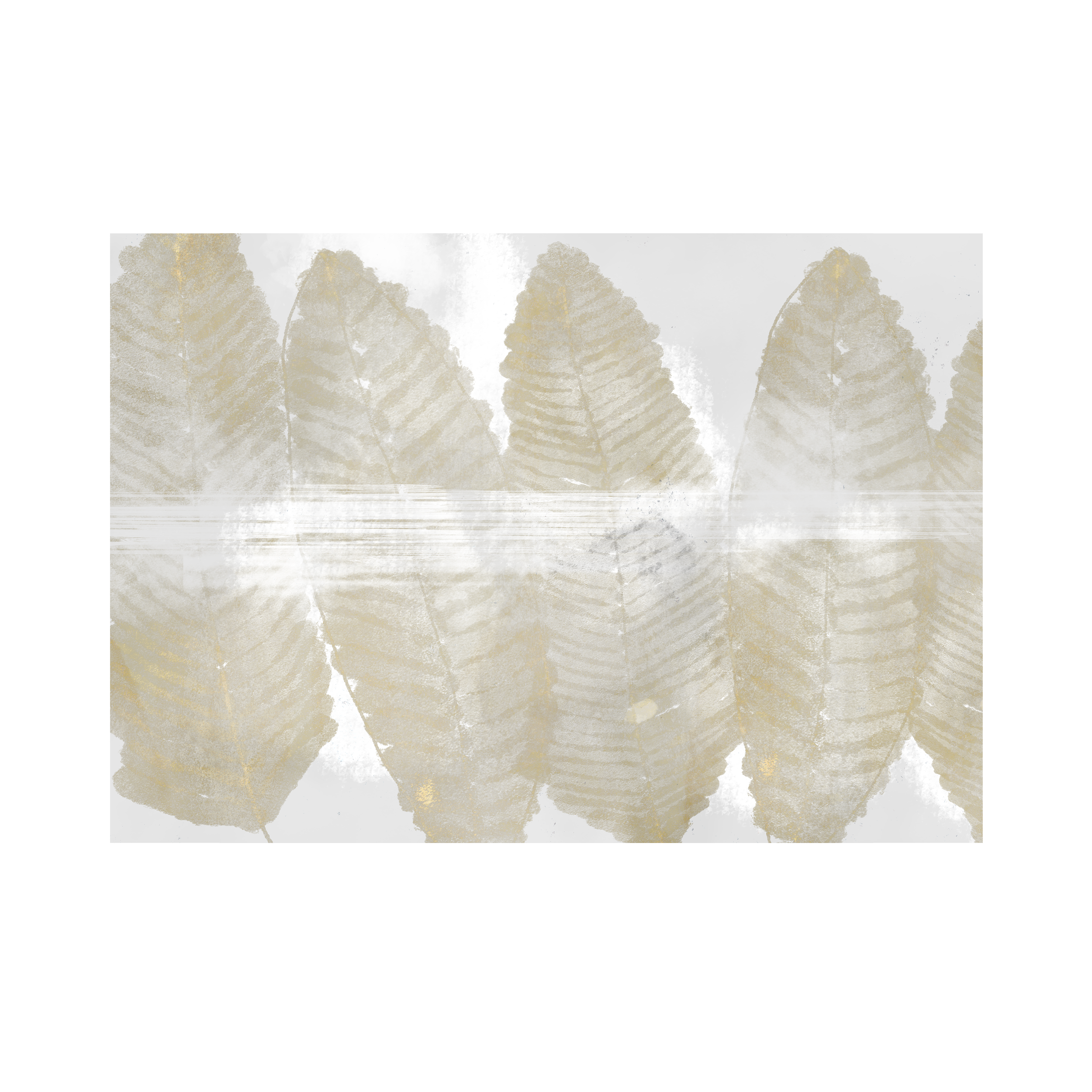 Mural Wings boho beżowo-złoty 400 x 280 cm struktura Art