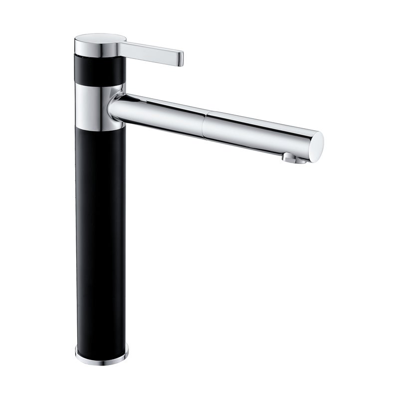 Bateria kuchenna Carla czarny chrom Axis wylewka L 30 cm
