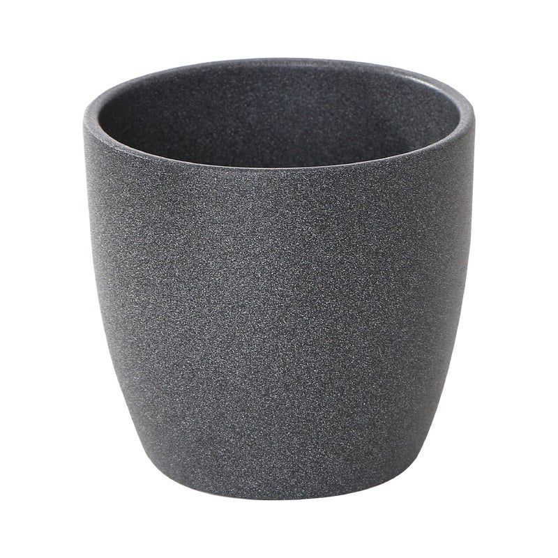 Osłonka doniczki ceramiczna Emi 22cm antracytowa Ceramik