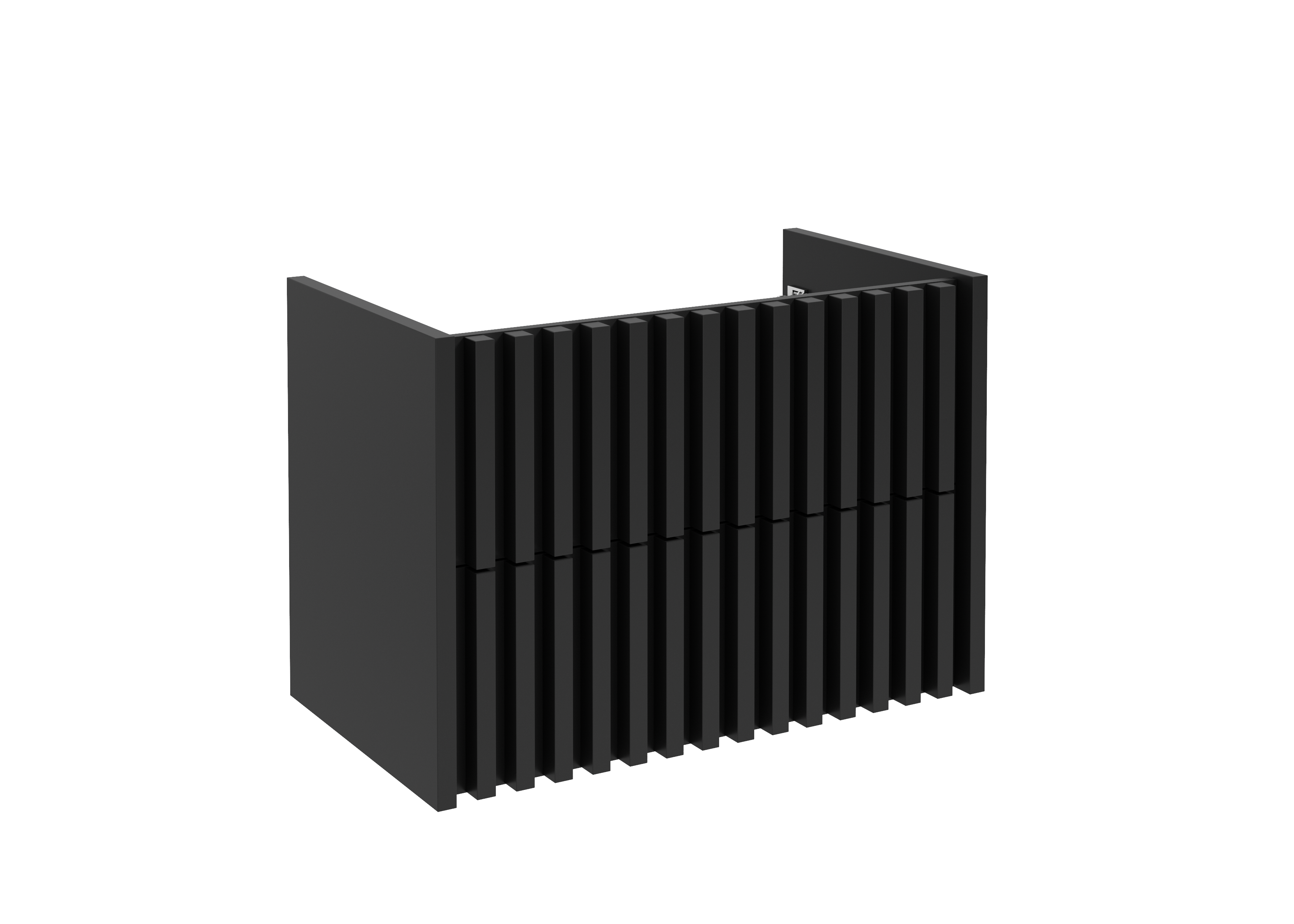 Szafka pod umywalkę wisząca Nero 79.9x45x55.5 cm czarna Defra
