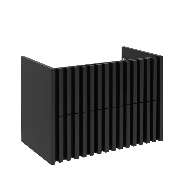 Szafka pod umywalkę wisząca Nero 79.9x45x55.5 cm czarna Defra