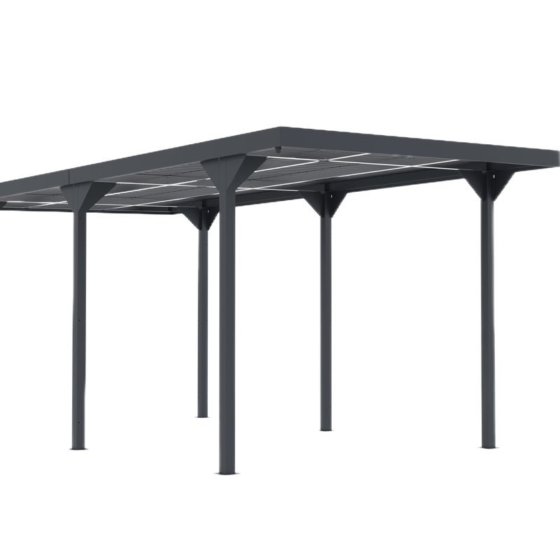 Wiata garażowa metalowa z dachem 15,39 m2 Corciano