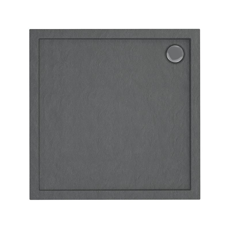 Brodzik kwadratowy Sensea Ipsilon 90 × 90 x 5 cm szary kamień