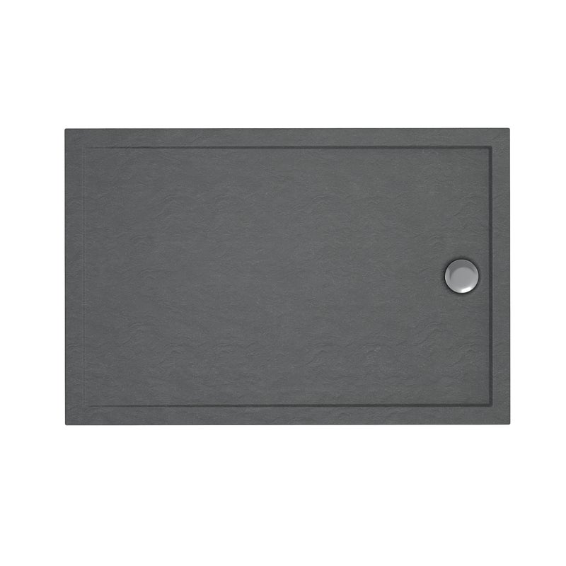 Brodzik Zintegrowany Prostokątny Sensea Frigo 80 x 120 x 12 cm Szary Kamień