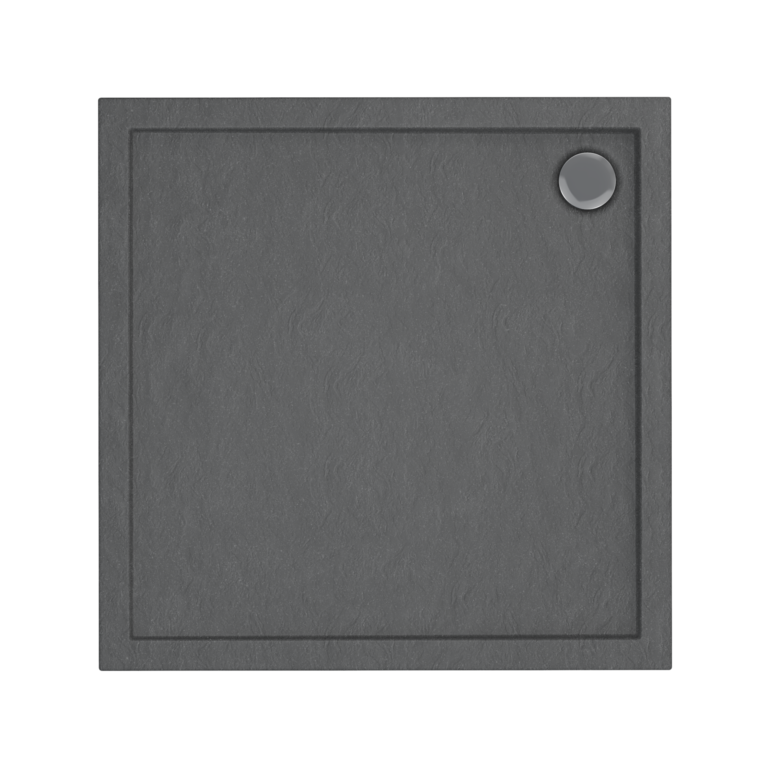 Brodzik Zintegrowany Kwadratowy Sensea Frigo 80 x 80 x 12 cm Szary Kamień