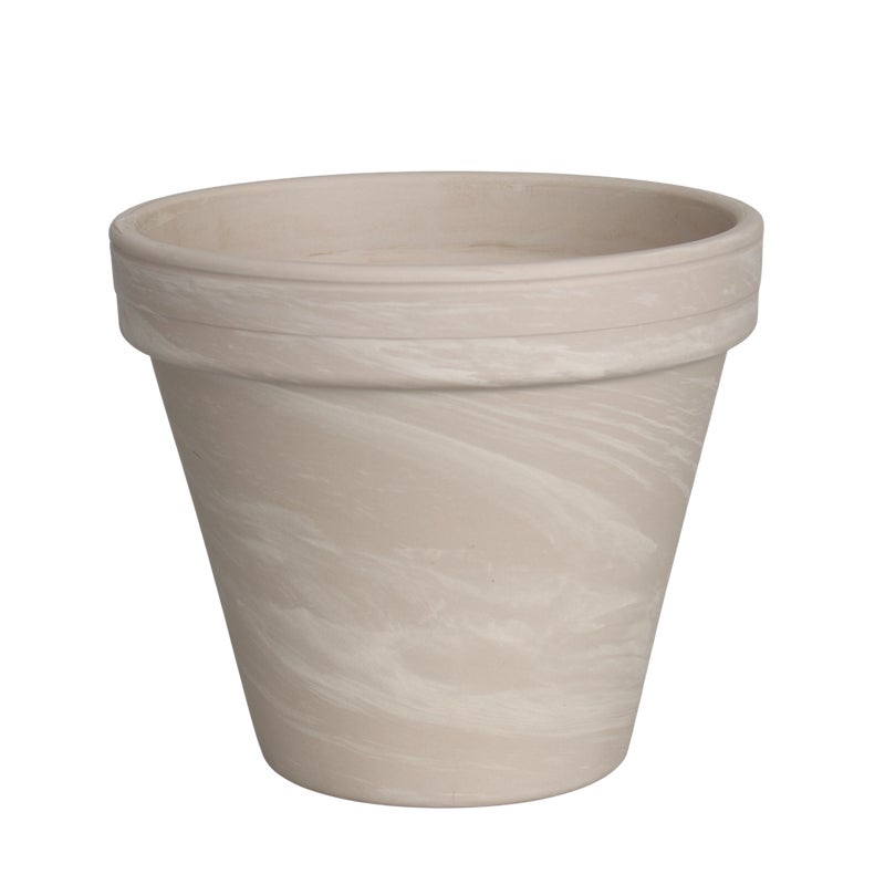 Donica gliniana prosta śr.14 cm beżowa Cermax
