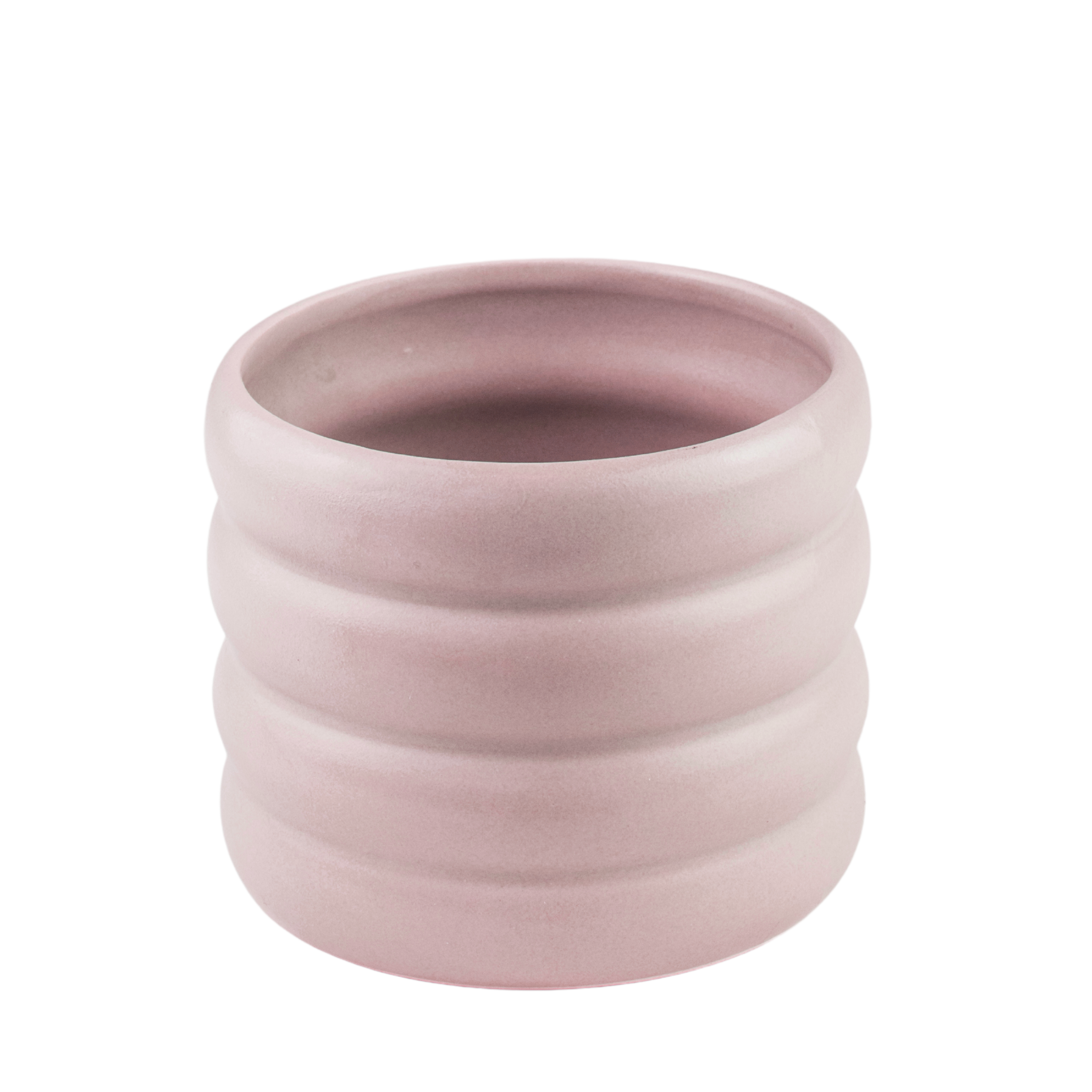 Osłonka doniczki ceramiczna Globo 11cm różowa