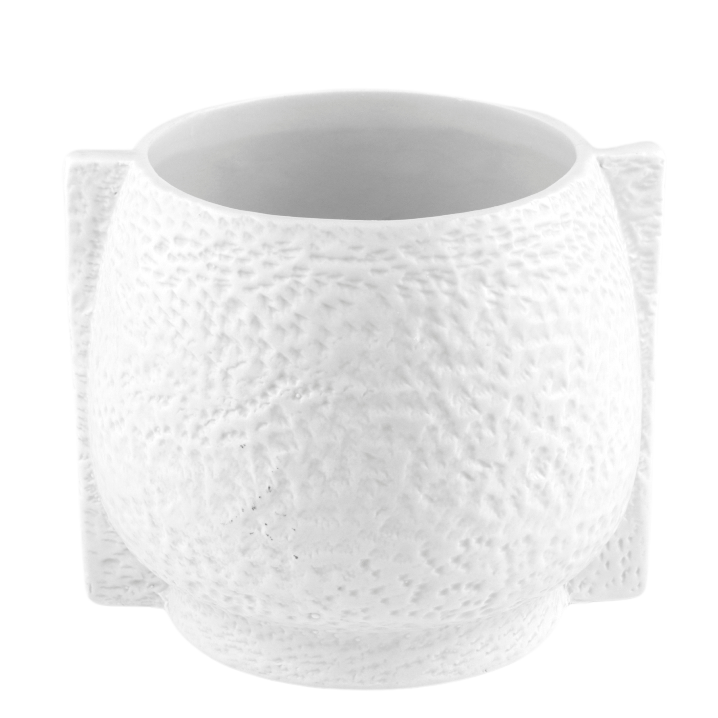 Osłonka doniczki ceramiczna Papel 14cm biała