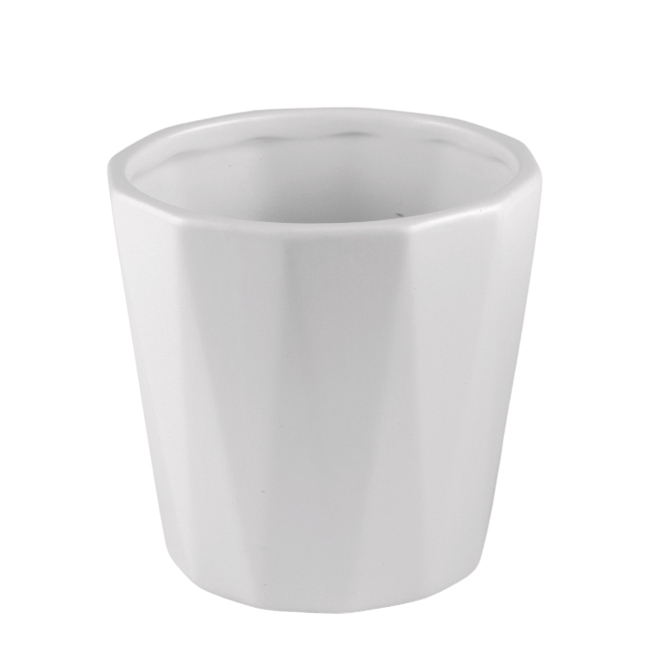 Osłonka doniczki ceramiczna Flores 10.5cm biała