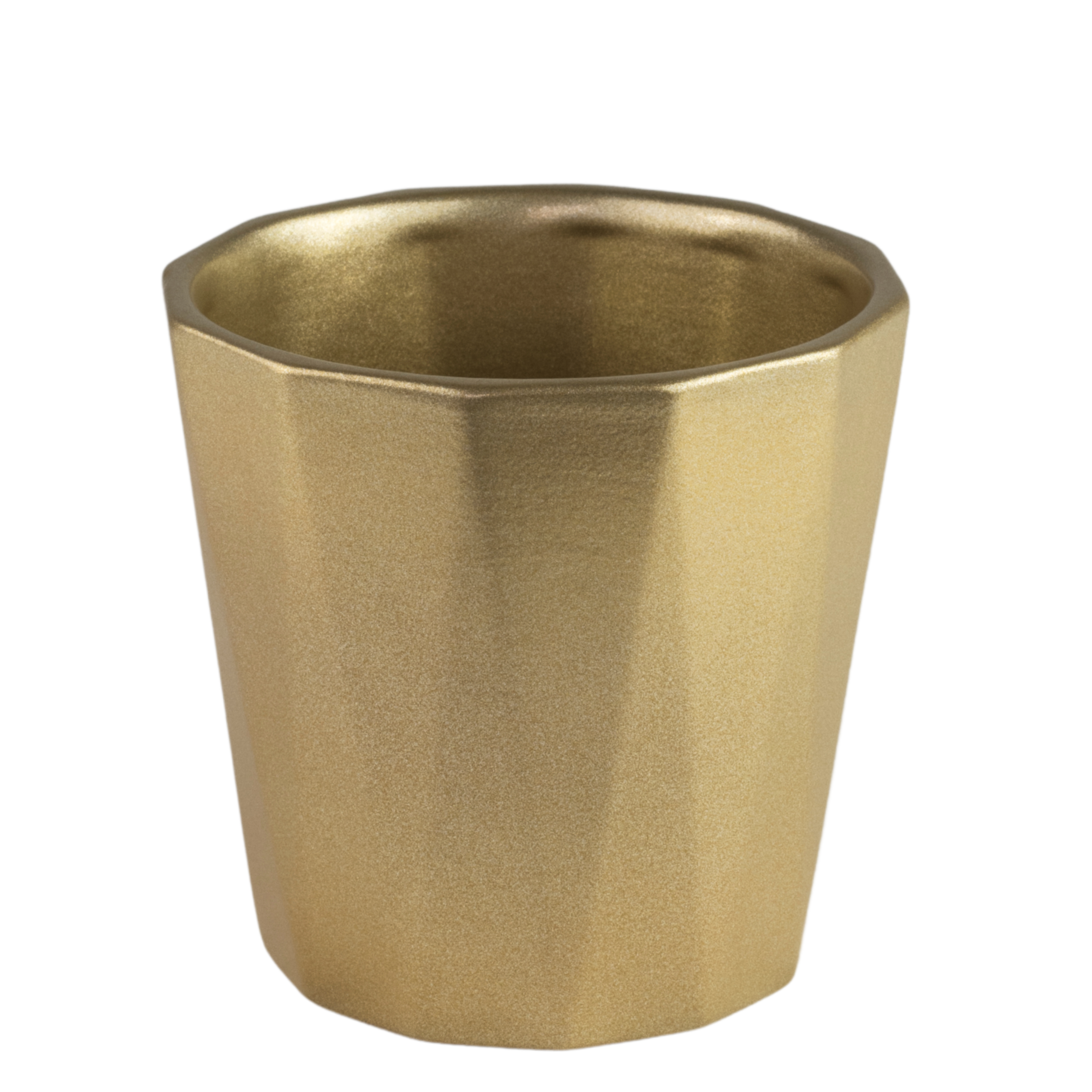 Osłonka doniczki ceramiczna Flores 10.5cm złota