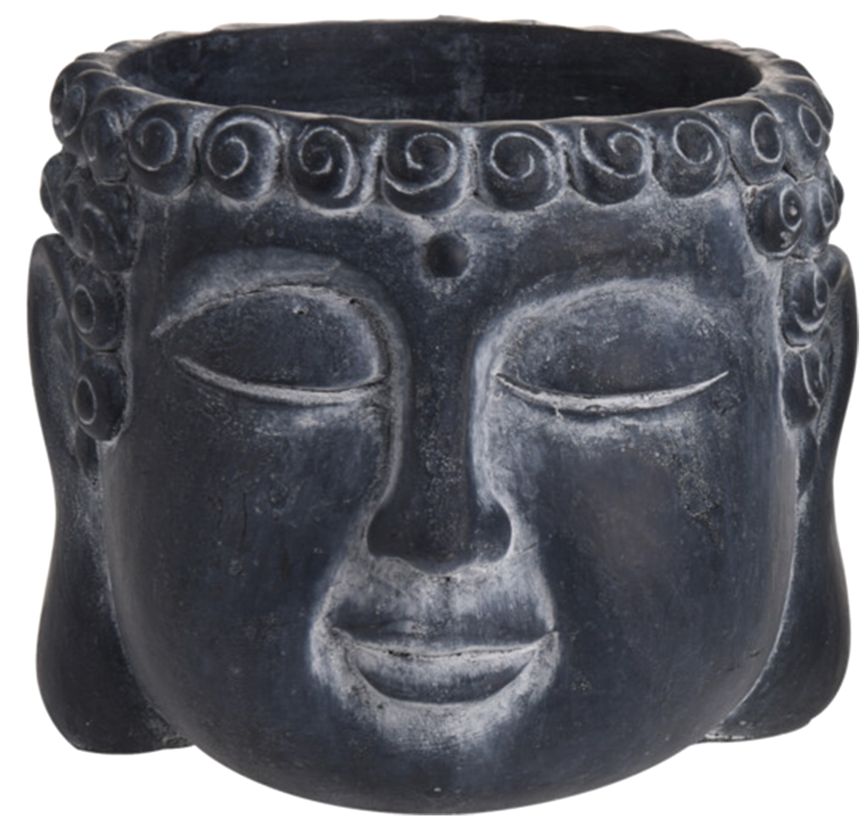 Osłonka doniczki Głowa Budda 12x10cm czarna