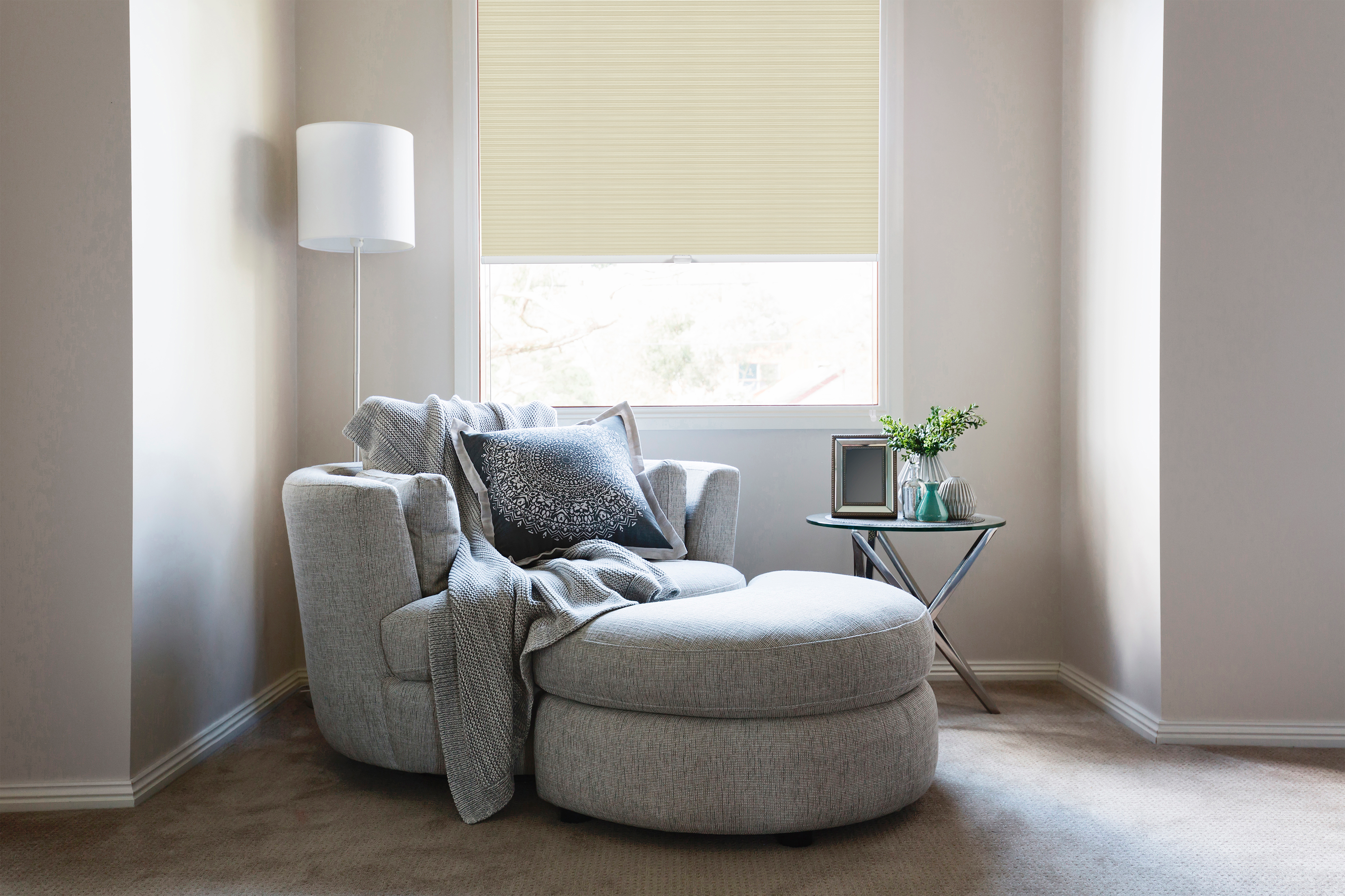 Roleta plisowana Metallic Perłowy 108 x 220 cm z połyskiem