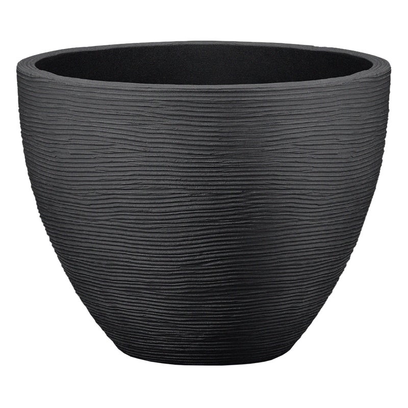 Donica plastikowa Rillen śr.40 cm antracytowa Vog