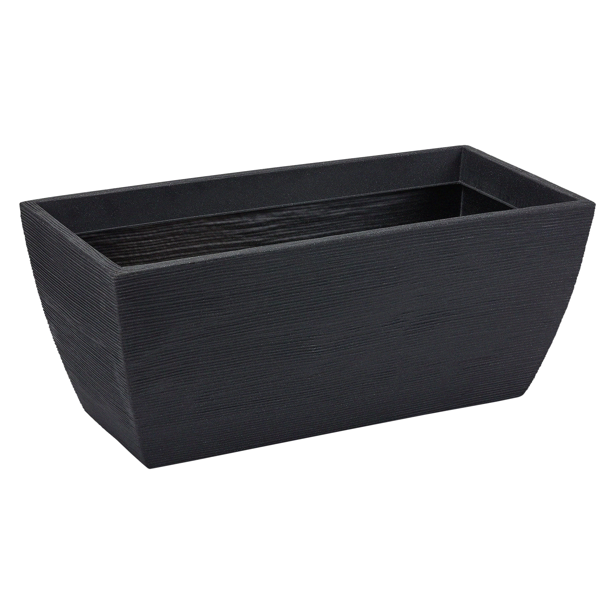 Donica plastikowa Rillen 80x40 cm antracytowa Vog