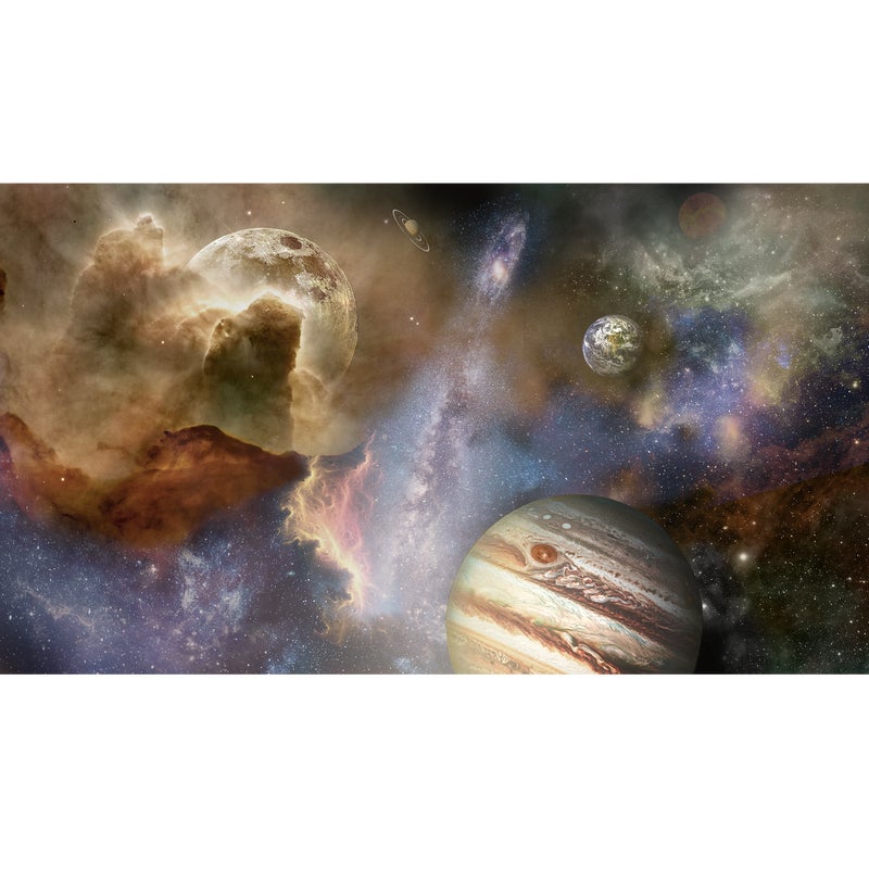Mural Galactic Planety 500 x 280 cm delikatna struktura