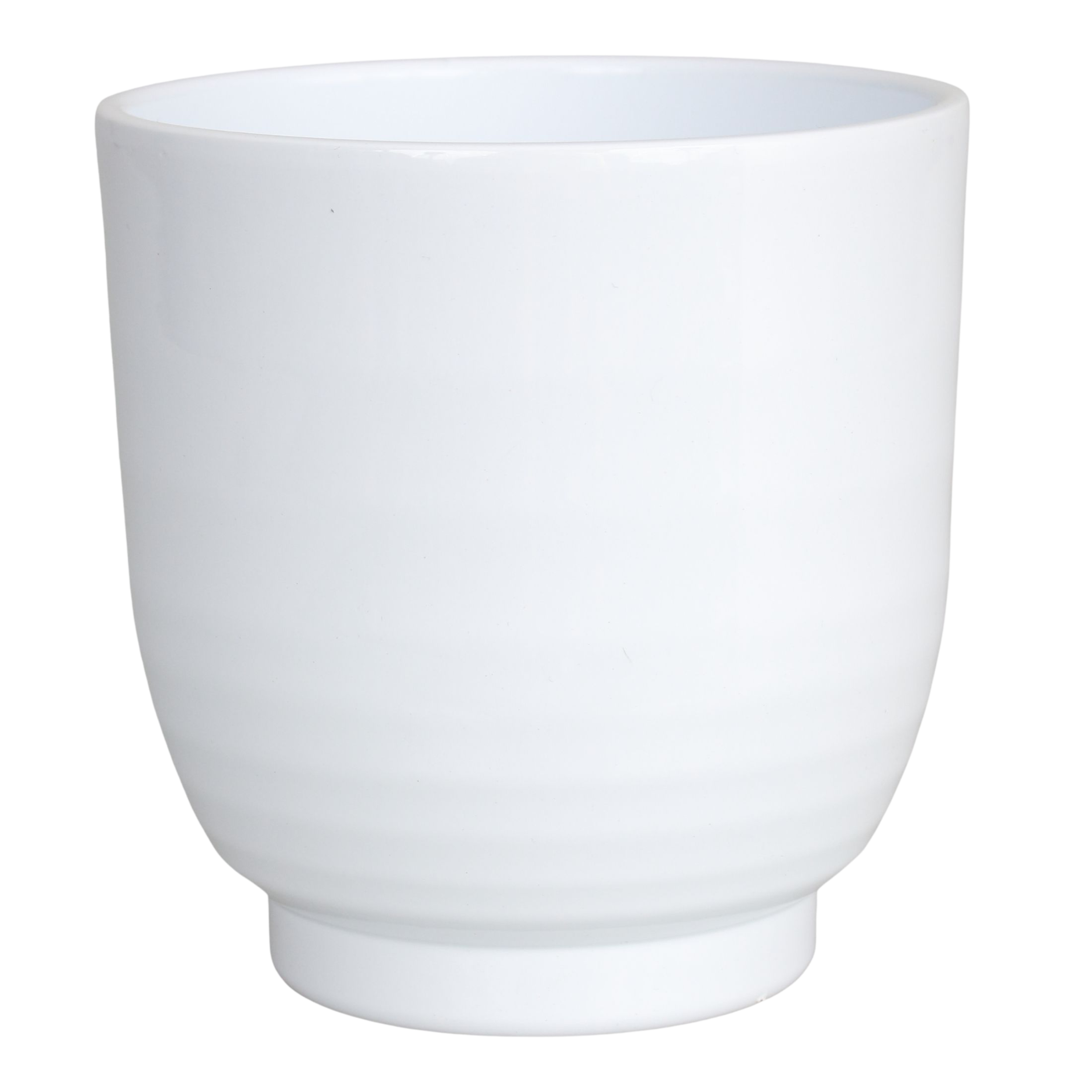 Osłonka doniczki ceramiczna Storczyk 14cm biała Cermax