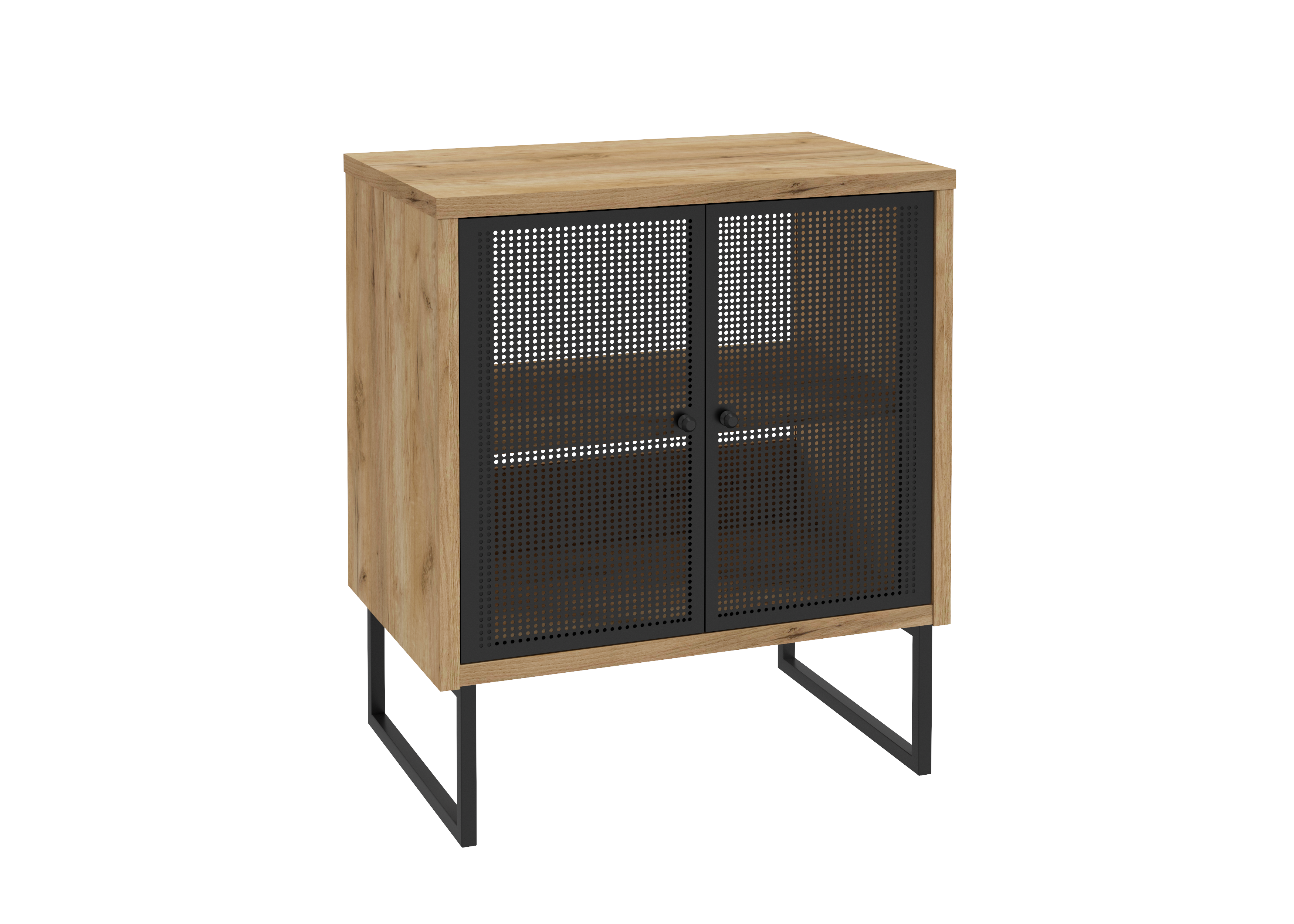 Szafka pod umywalkę stojąca Fiora 70x43.5x80 cm brązowo-czarna Defra
