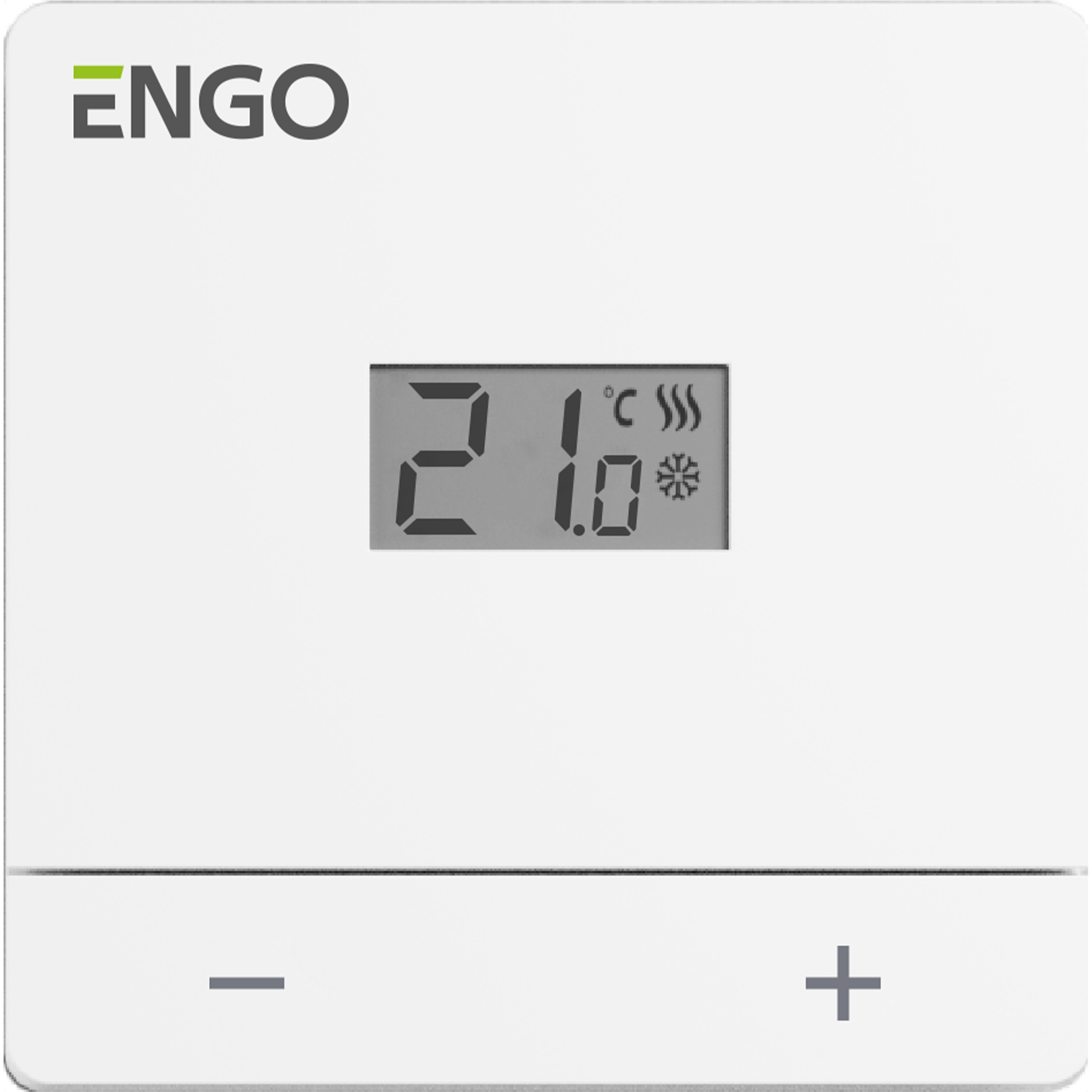 Przewodowy natynkowy regulator temperatury, bateryjny, biały EASYBATW ENGO